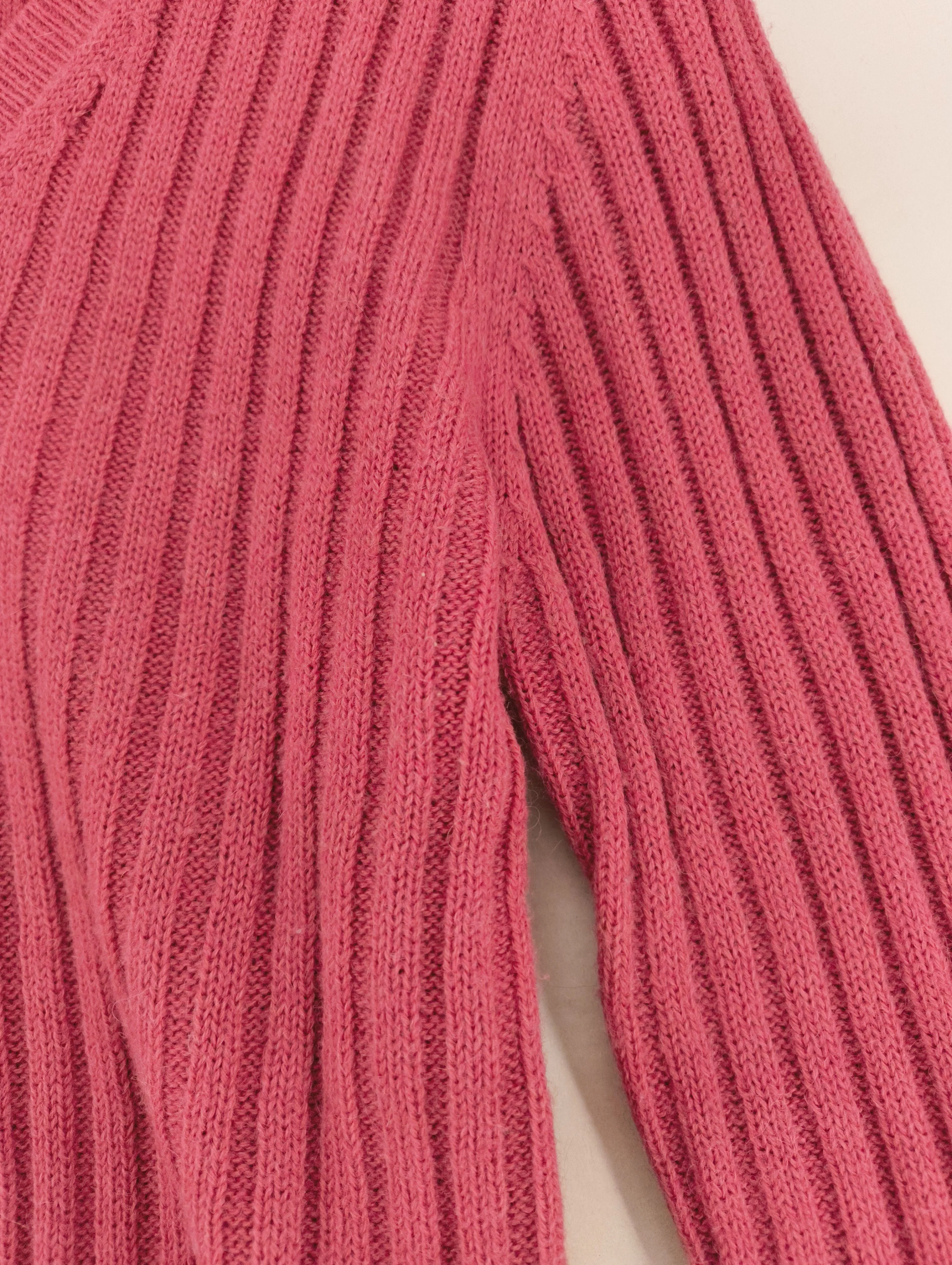 Jigsaw Women's Jumper UK 12 Pink Acrylic with Wool, Other, Mohair Pullover - Image 5