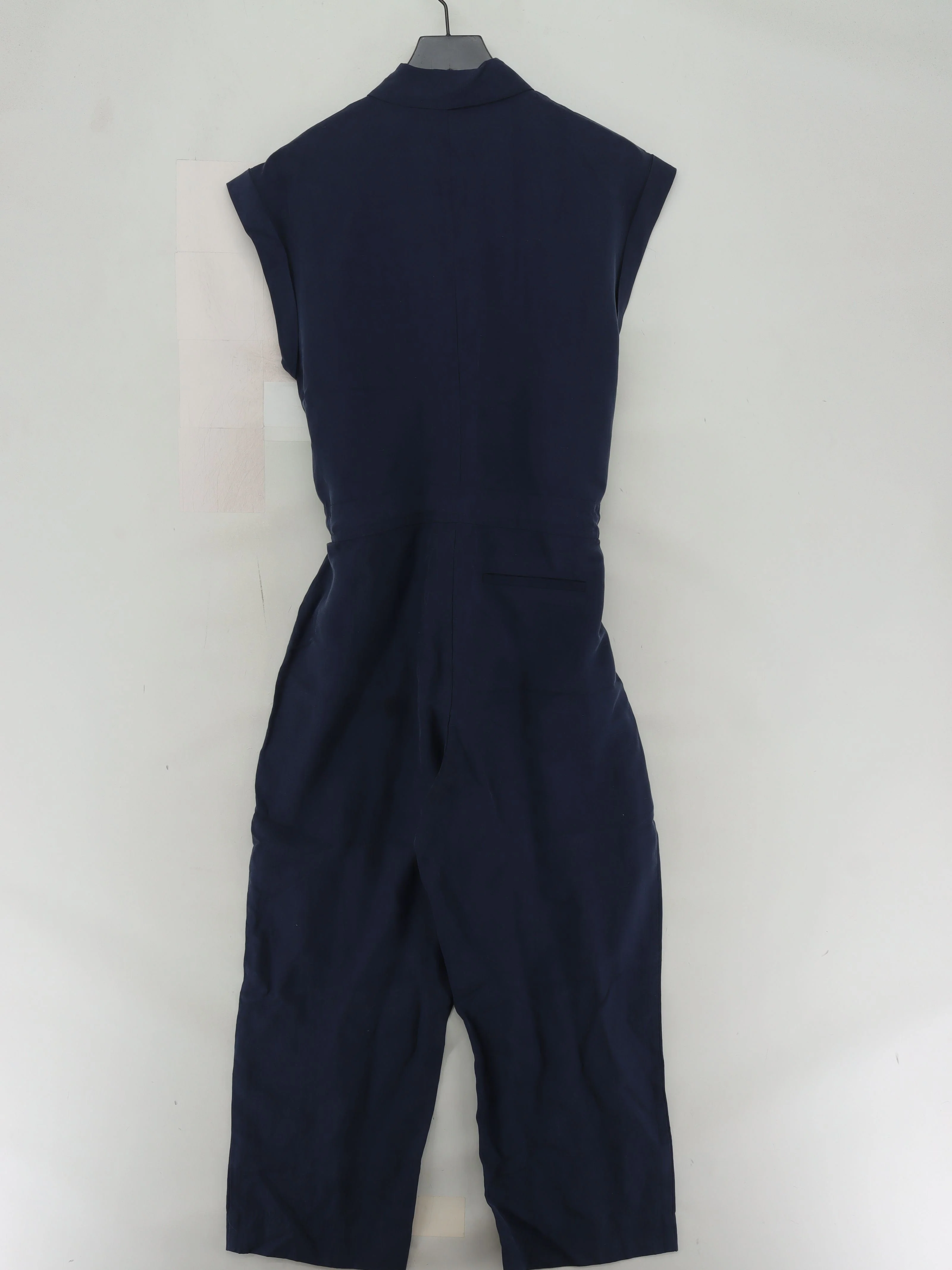 Jigsaw Women's Jumpsuit UK 10 Blue Lyocell Modal with Linen Wide-Leg Jumpsuit - Image 2