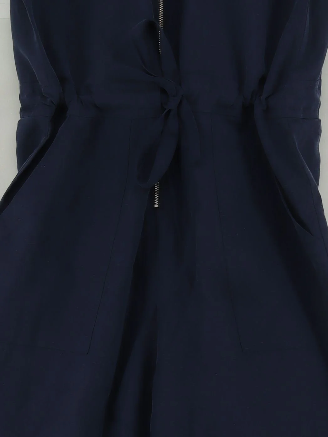 Jigsaw Women's Jumpsuit UK 10 Blue Lyocell Modal with Linen Wide-Leg Jumpsuit - Image 3