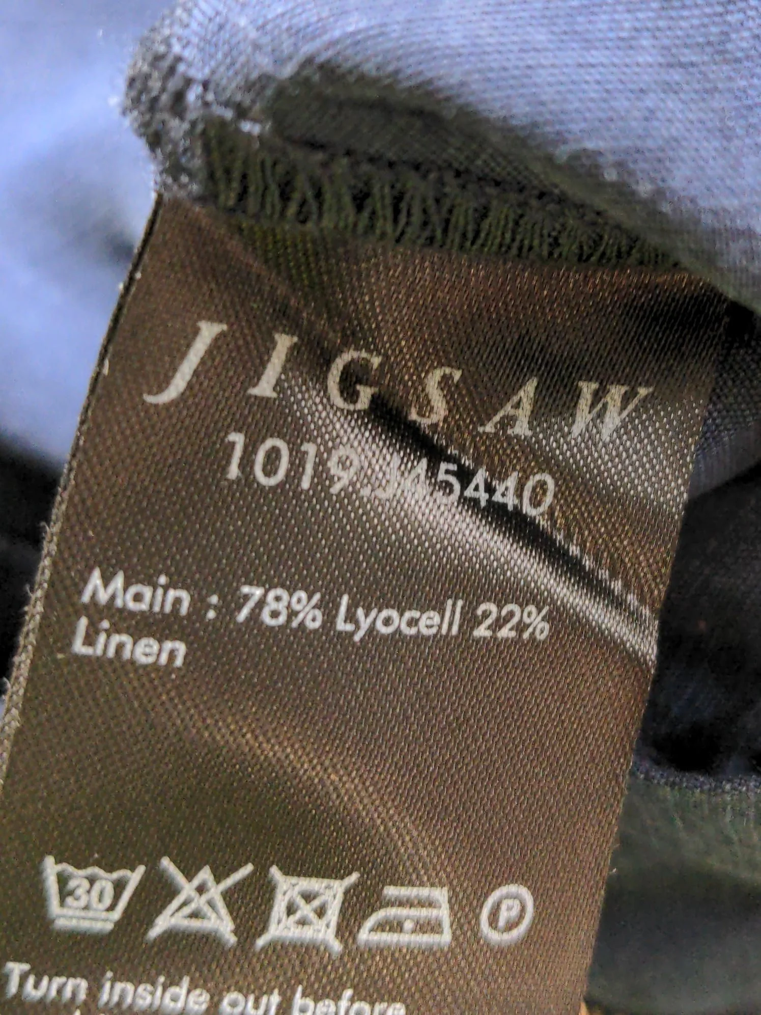 Jigsaw Women's Jumpsuit UK 10 Blue Lyocell Modal with Linen Wide-Leg Jumpsuit - Image 6