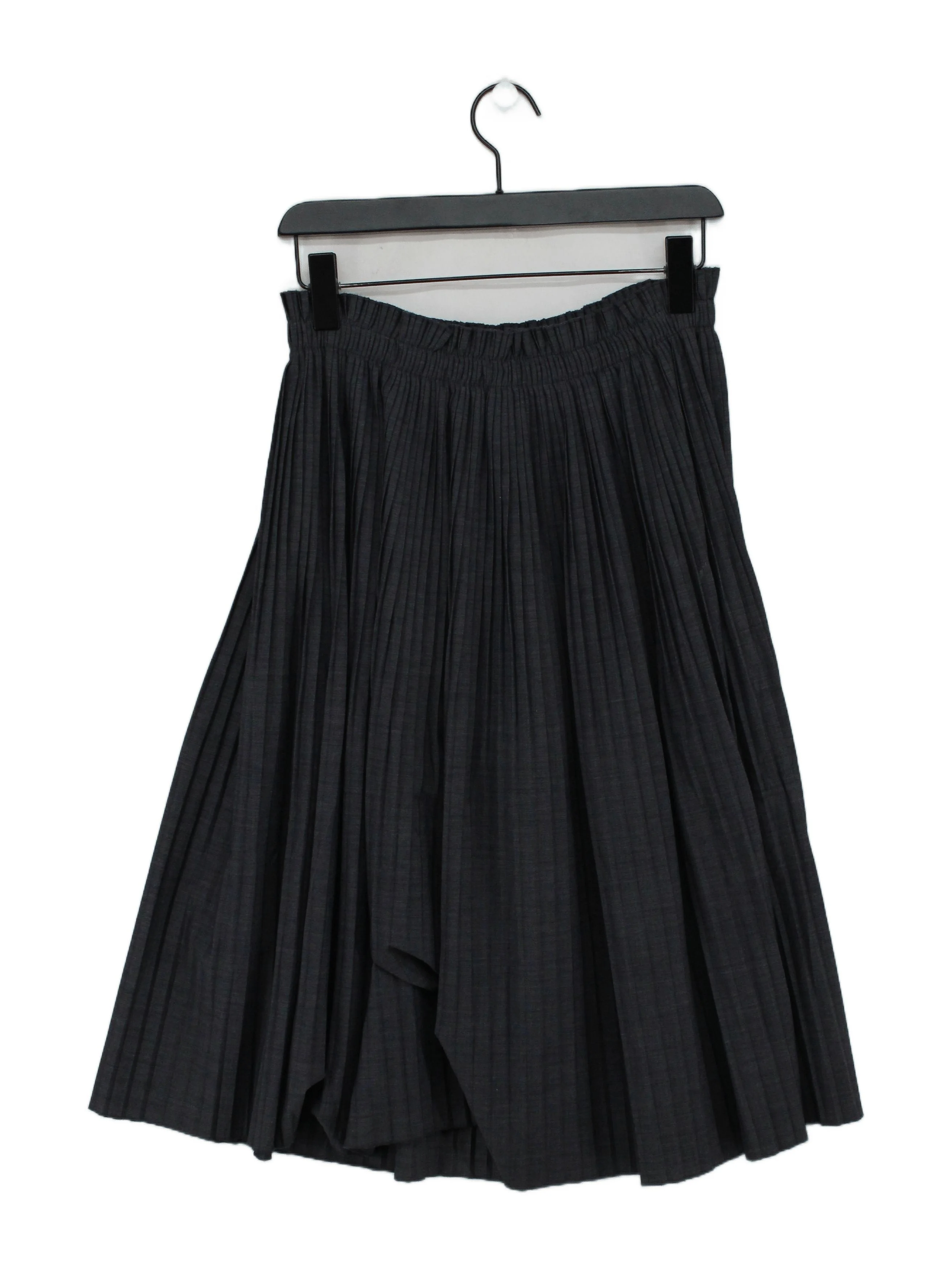 Jigsaw Women's Midi Skirt UK 10 Grey Polyester with Viscose, Elastane Pleated