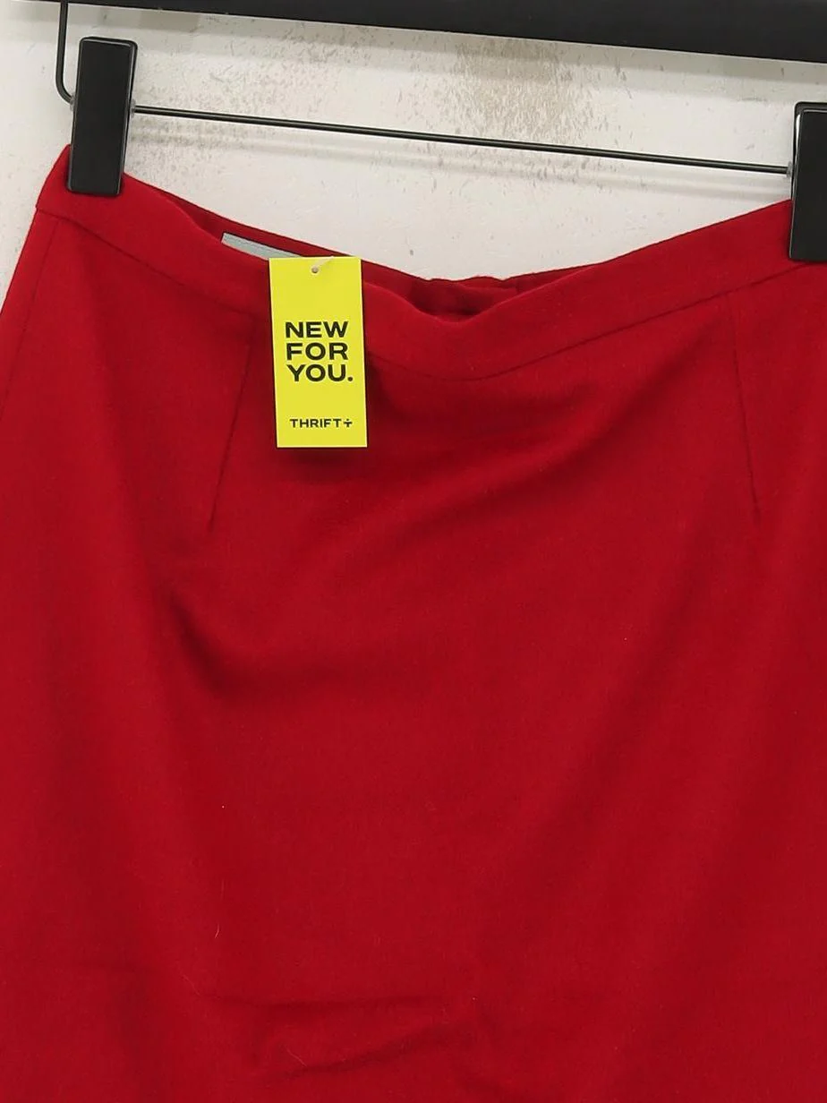 Jigsaw Women's Midi Skirt UK 12 Red Viscose - Image 3
