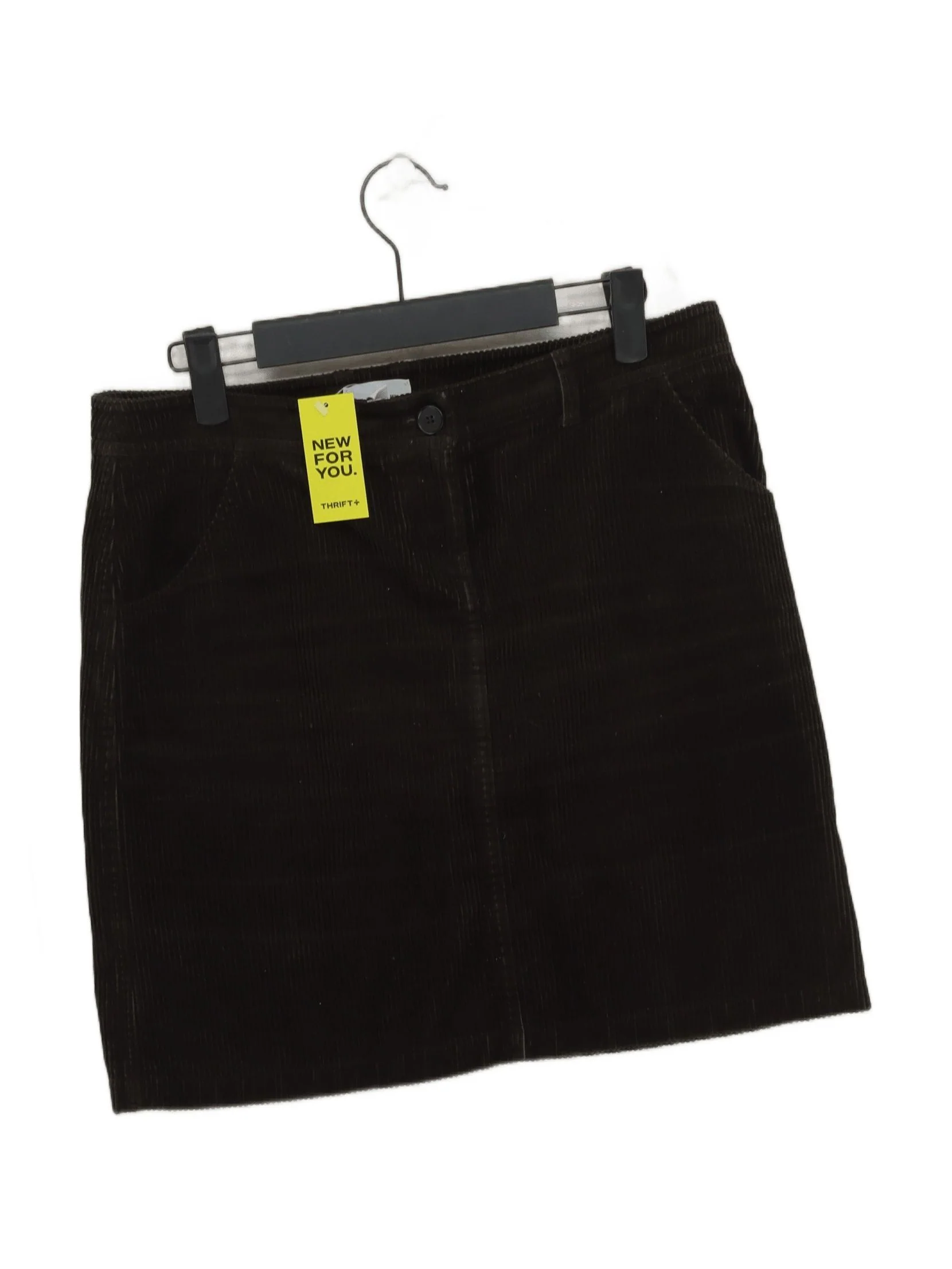 Jigsaw Women's Mini Skirt UK 10 Brown 100% Cotton Short Mini