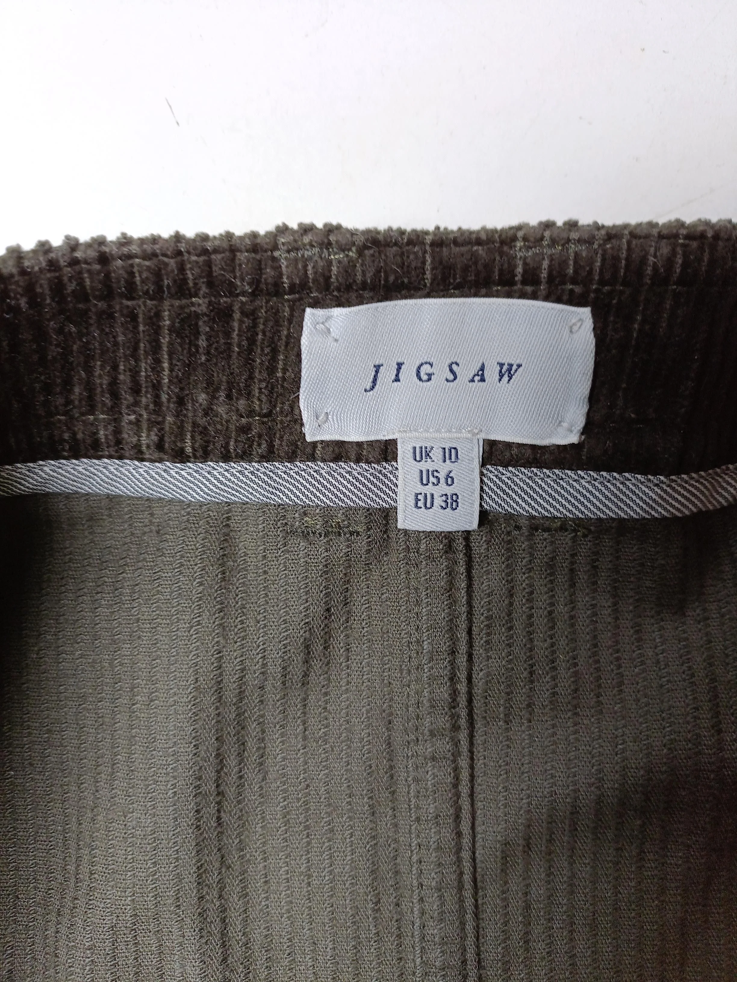 Jigsaw Women's Mini Skirt UK 10 Brown 100% Cotton Short Mini - Image 5