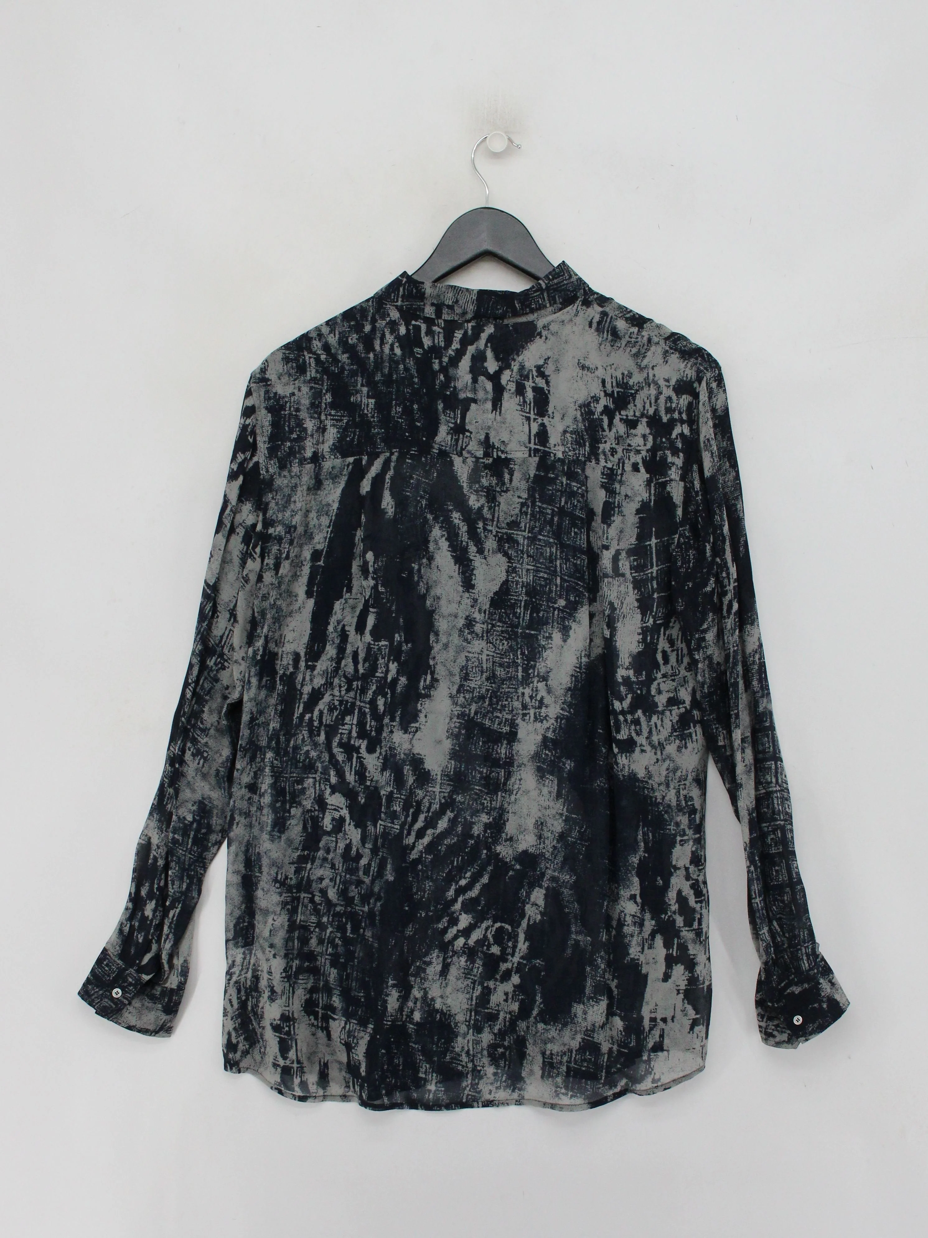 Jigsaw Women's Shirt UK 14 Multi 100% Silk Long Sleeve Collared Basic - Image 2