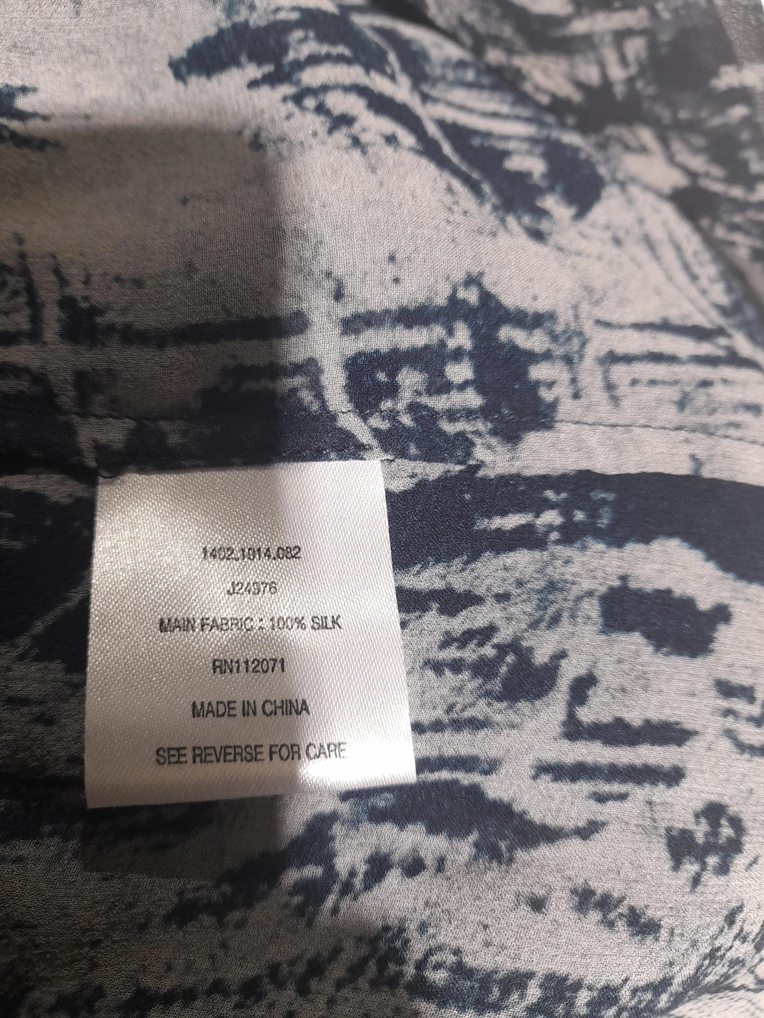 Jigsaw Women's Shirt UK 14 Multi 100% Silk Long Sleeve Collared Basic - Image 6