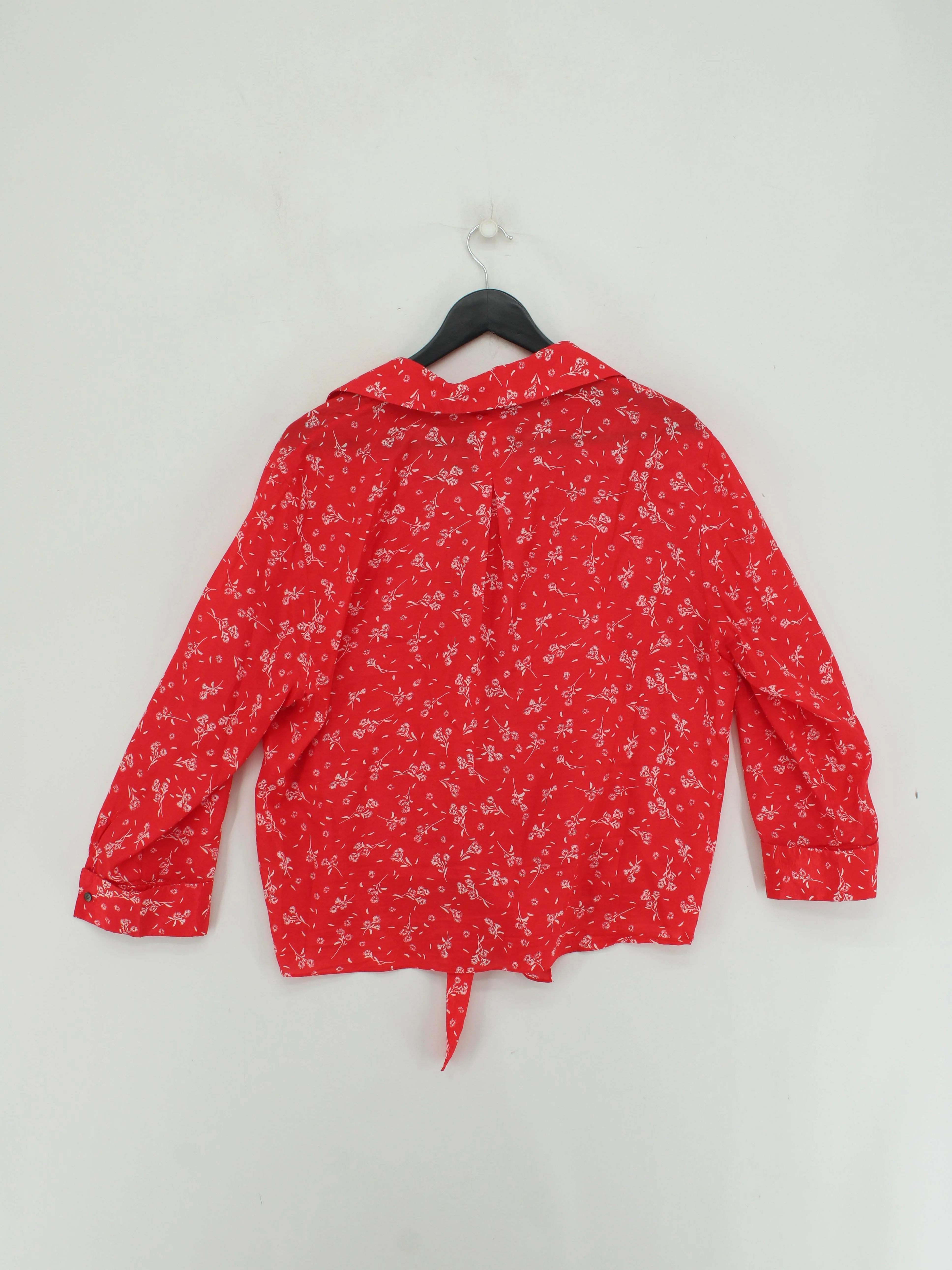 Jigsaw Women's Shirt UK 16 Red Viscose with Cotton Basic - Image 2