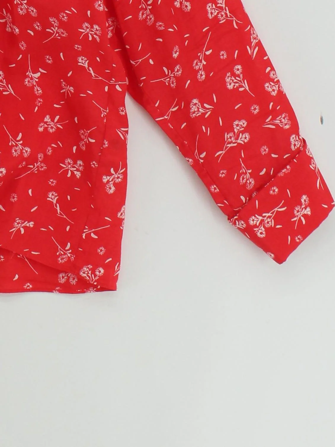 Jigsaw Women's Shirt UK 16 Red Viscose with Cotton Basic - Image 4