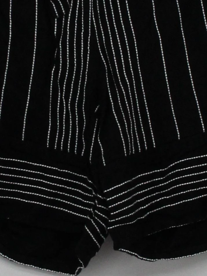 Jigsaw Women's Shorts L Black Striped Cotton with Viscose Paperbag - Image 4