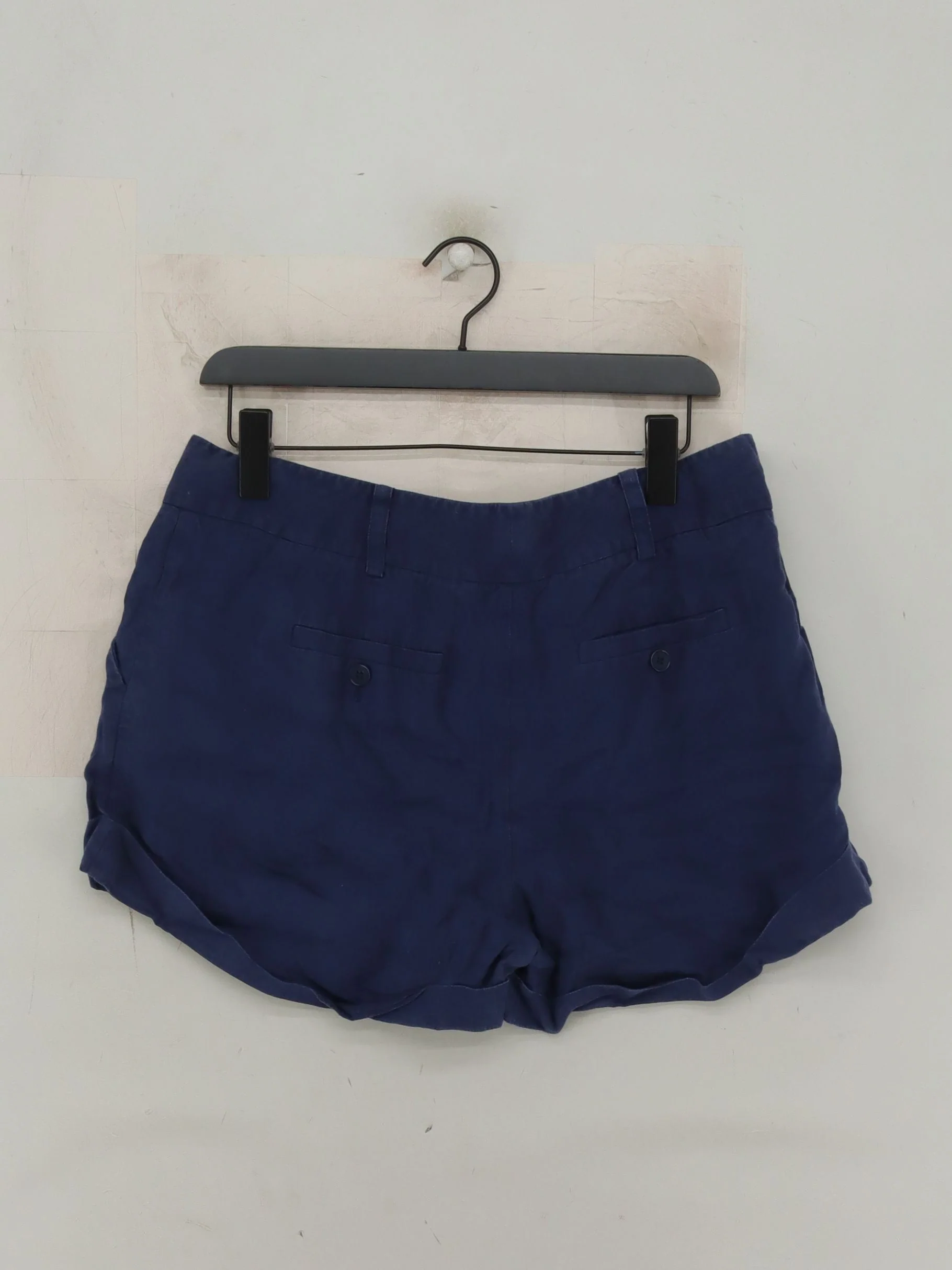 Jigsaw Women's Shorts UK 10 Blue Linen with Cotton Cut-Off - Image 2