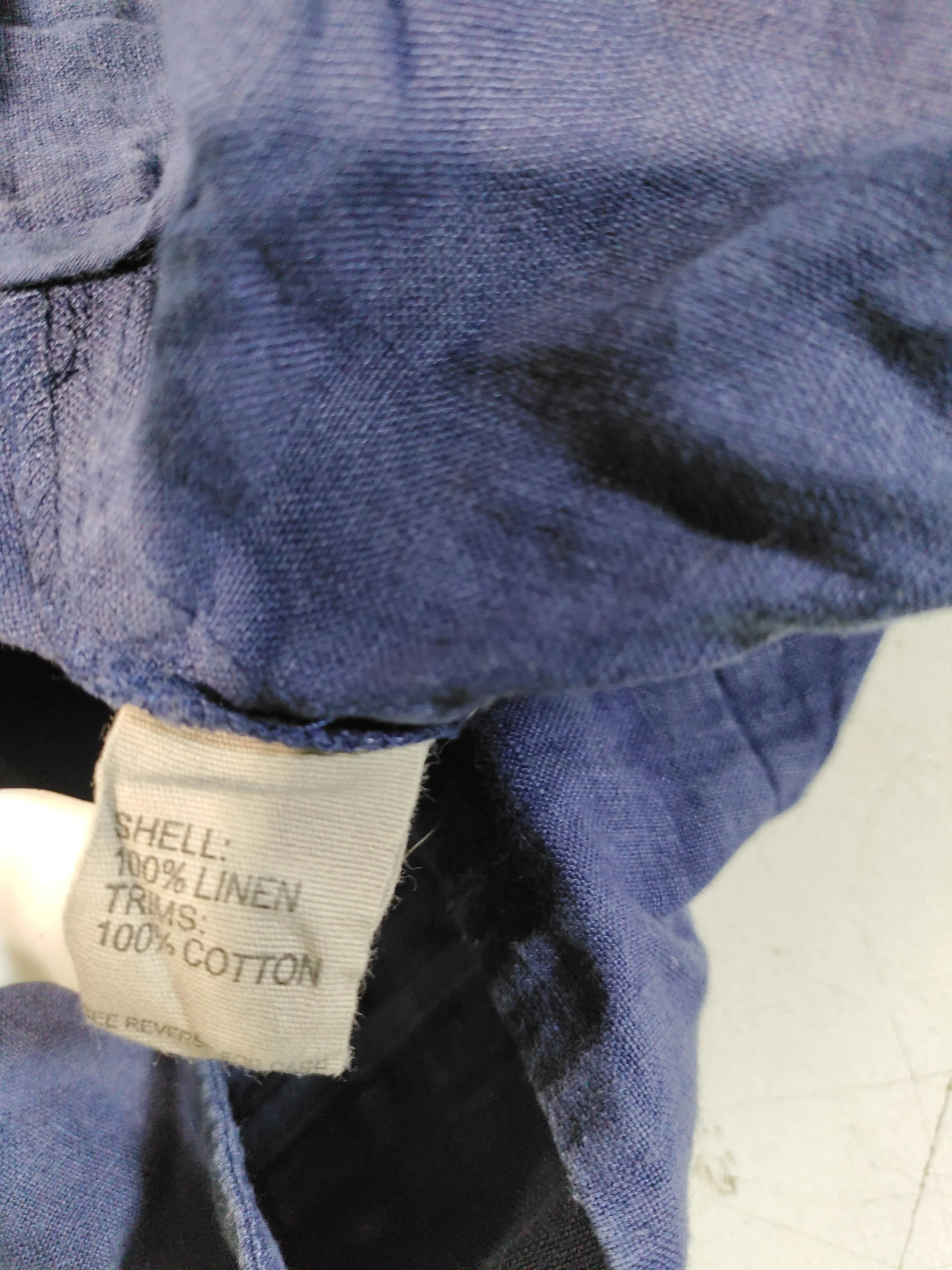 Jigsaw Women's Shorts UK 10 Blue Linen with Cotton Cut-Off - Image 7
