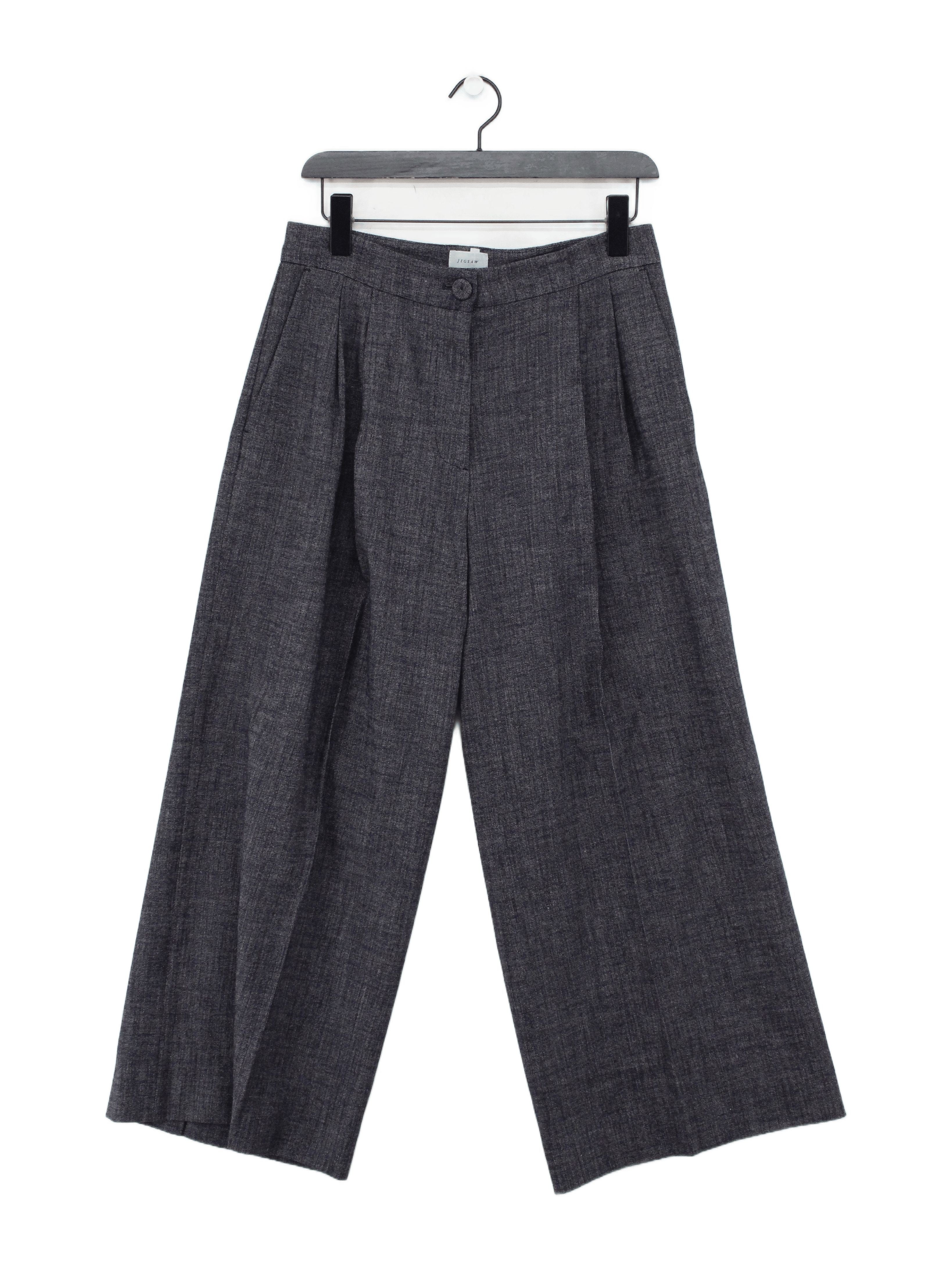 Jigsaw Women's Suit Trousers UK 12 Grey Viscose