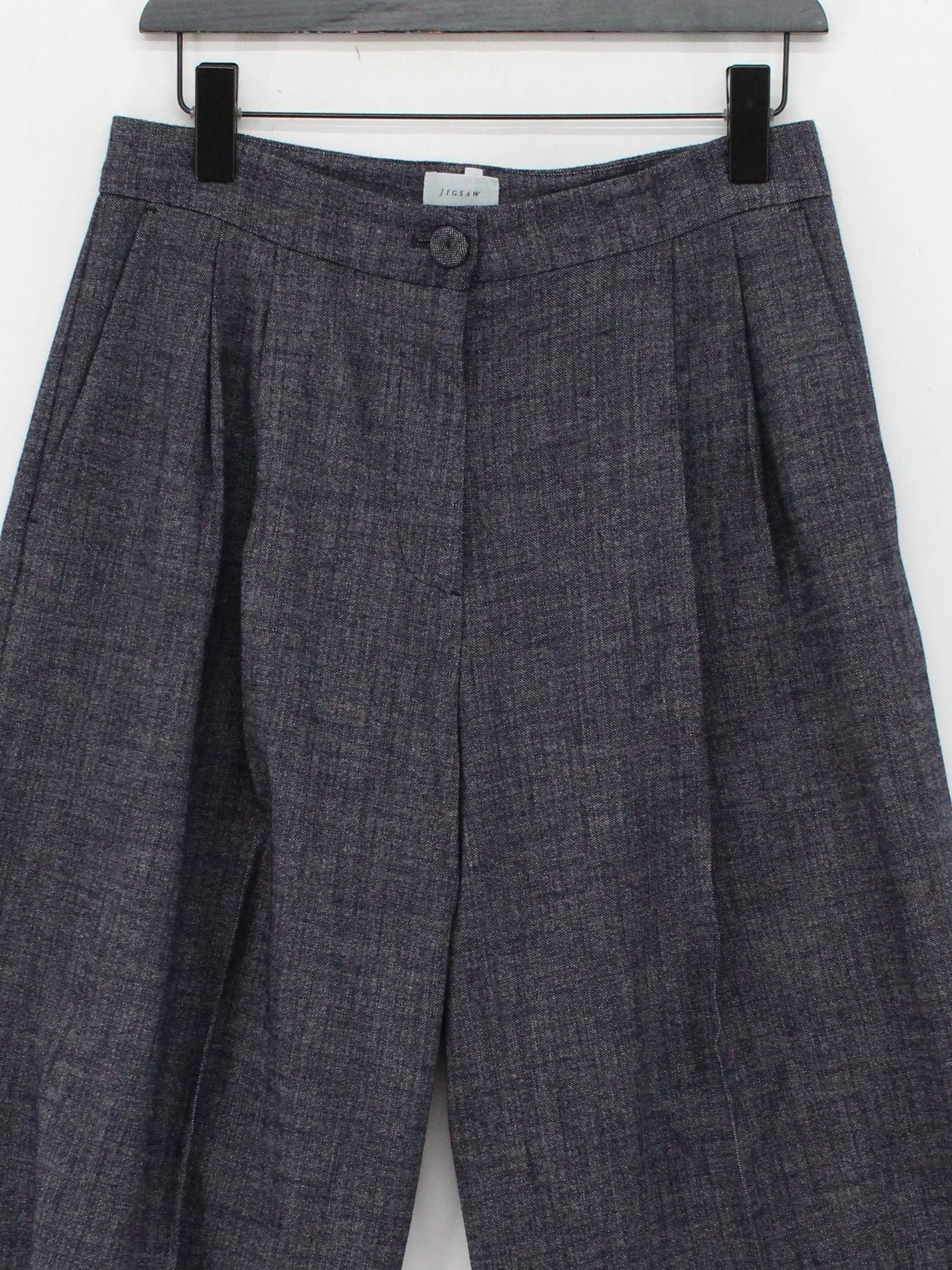Jigsaw Women's Suit Trousers UK 12 Grey Viscose - Image 3