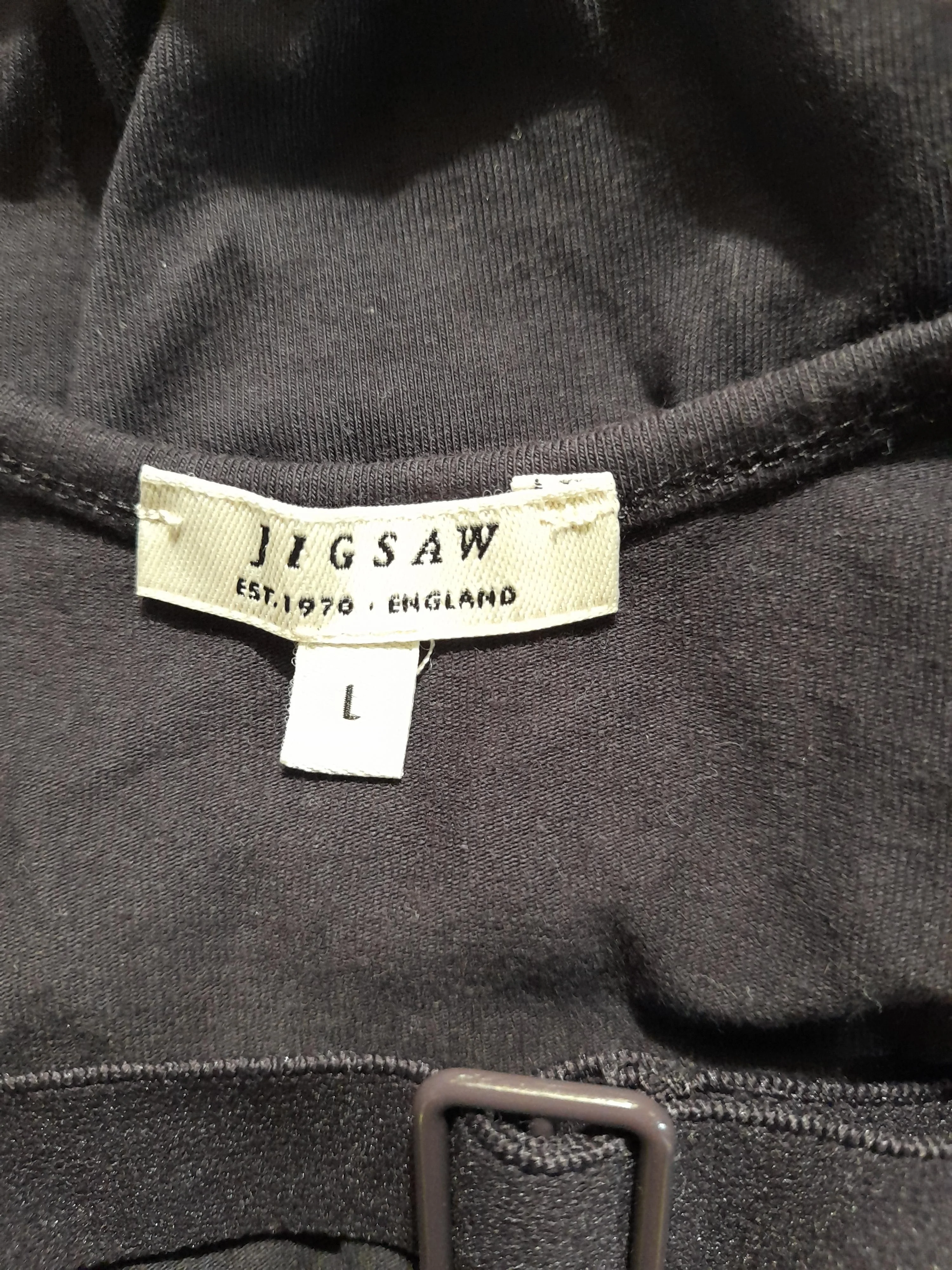 Jigsaw Women's T-Shirt L Black Cotton with Elastane Sleeveless V-Neck Camisole - Image 5