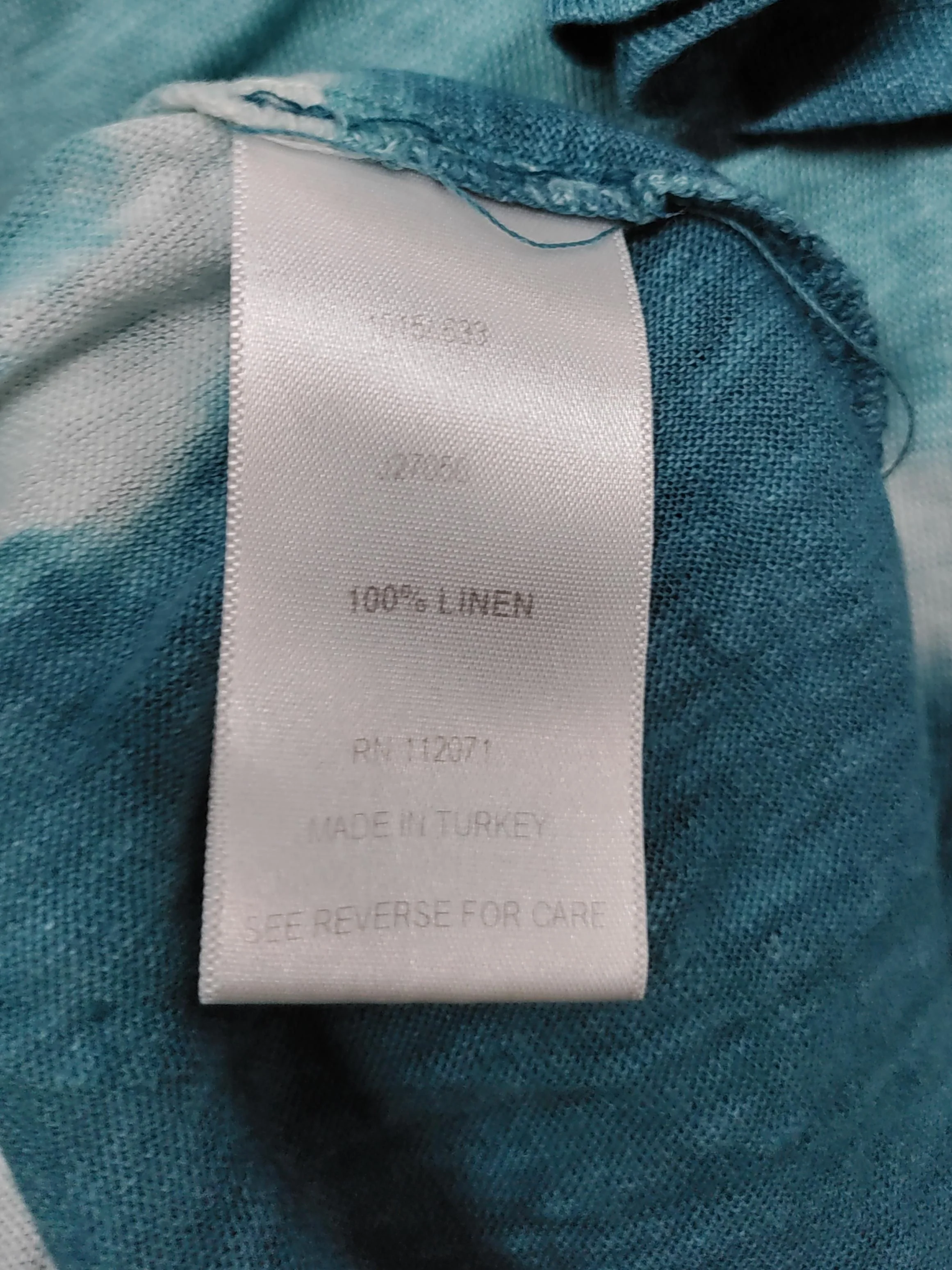 Jigsaw Women's T-Shirt L Blue Striped 100% Linen Short Sleeve Round Neck Basic - Image 6