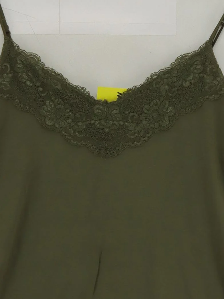 Jigsaw Women's T-Shirt M Green Lyocell Modal with Elastane, Polyamide Camisole - Image 3