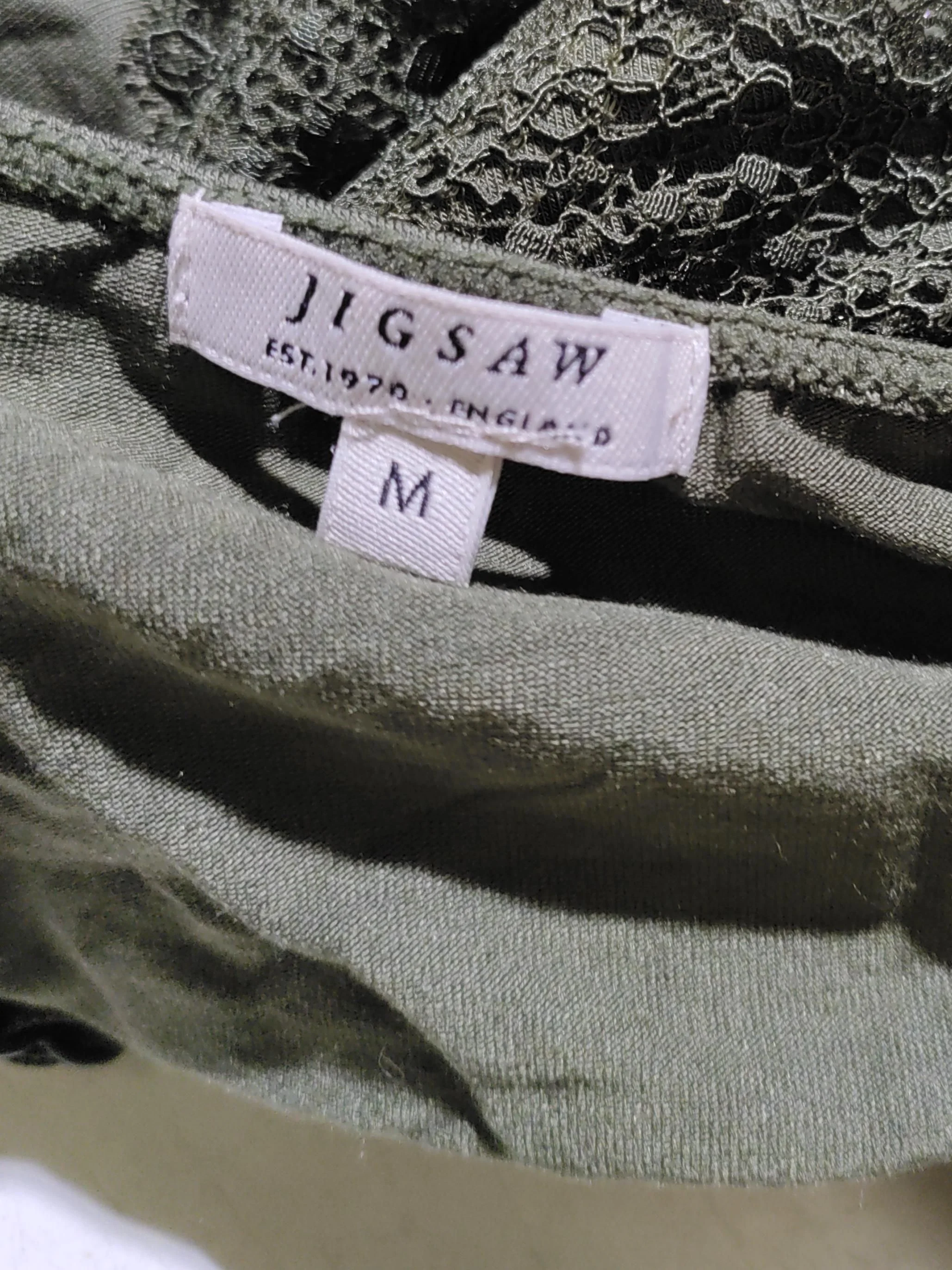 Jigsaw Women's T-Shirt M Green Lyocell Modal with Elastane, Polyamide Camisole - Image 5