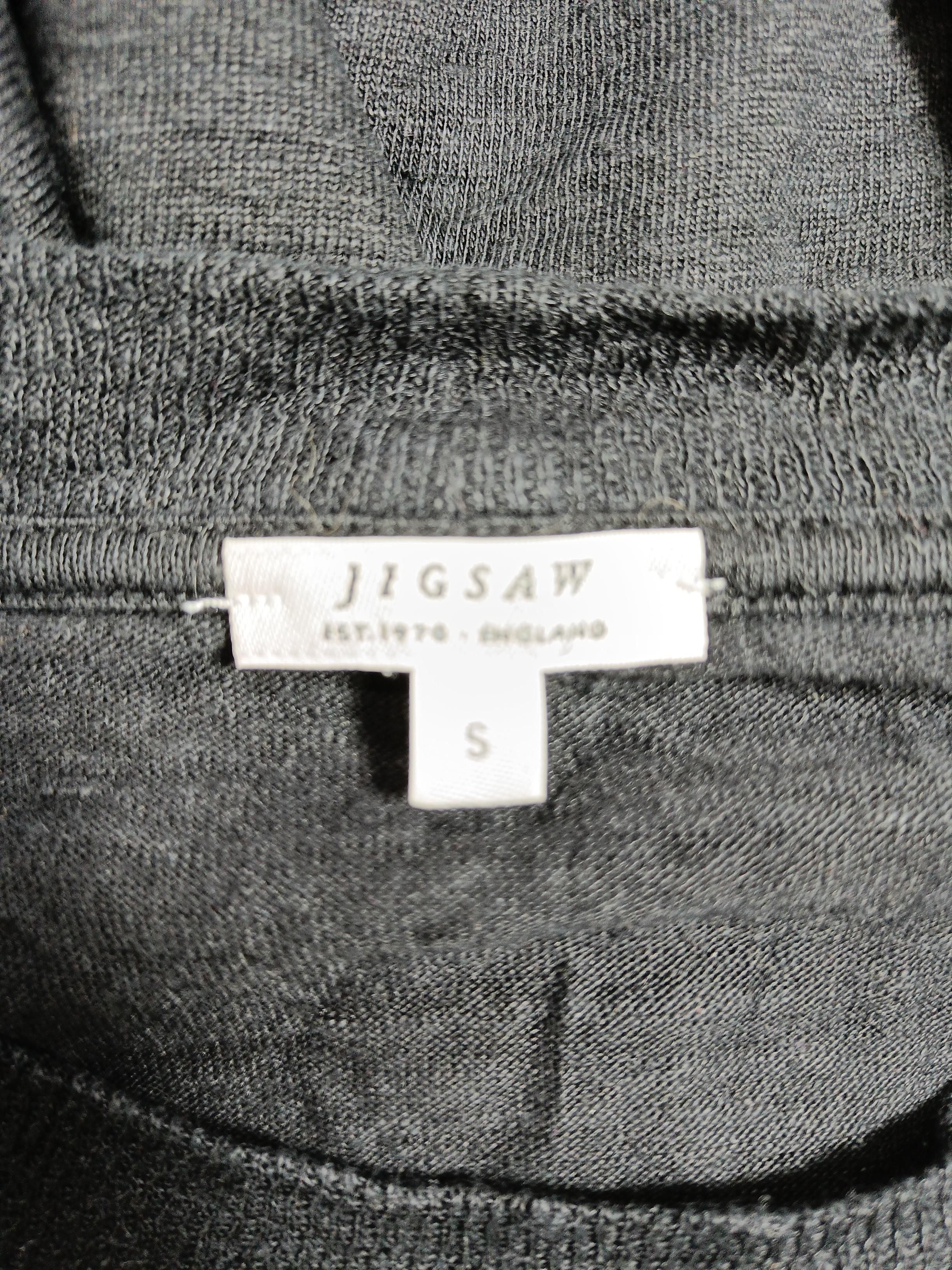 Jigsaw Women's T-Shirt S Black 100% Linen Short Sleeve Round Neck Basic - Image 5