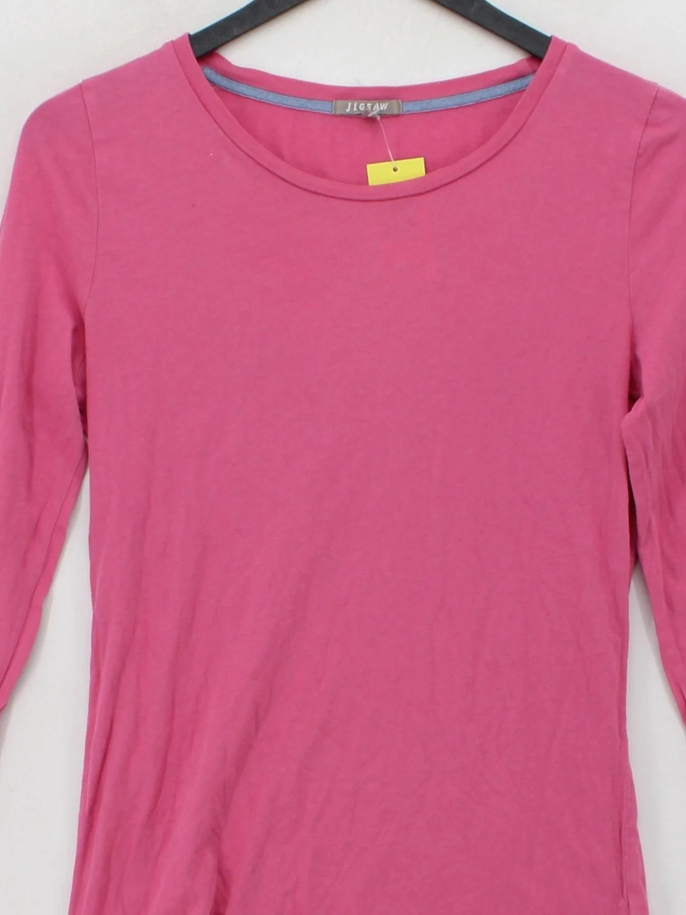 Jigsaw Women's T-Shirt S Pink 100% Cotton Short Sleeve Round Neck Basic - Image 3