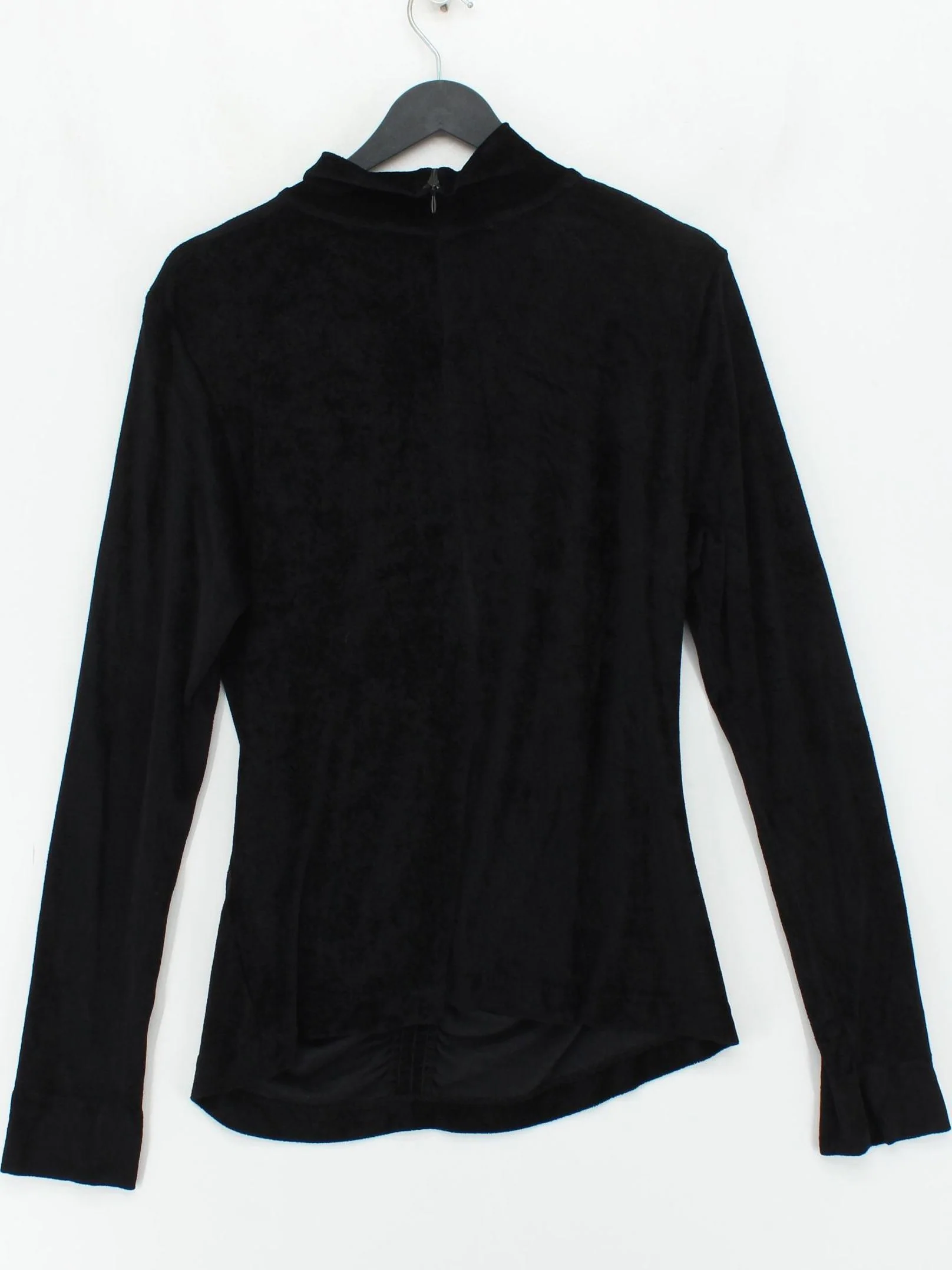 Jigsaw Women's Top M Black Viscose with Cotton Long Sleeve High Neck Basic - Image 2