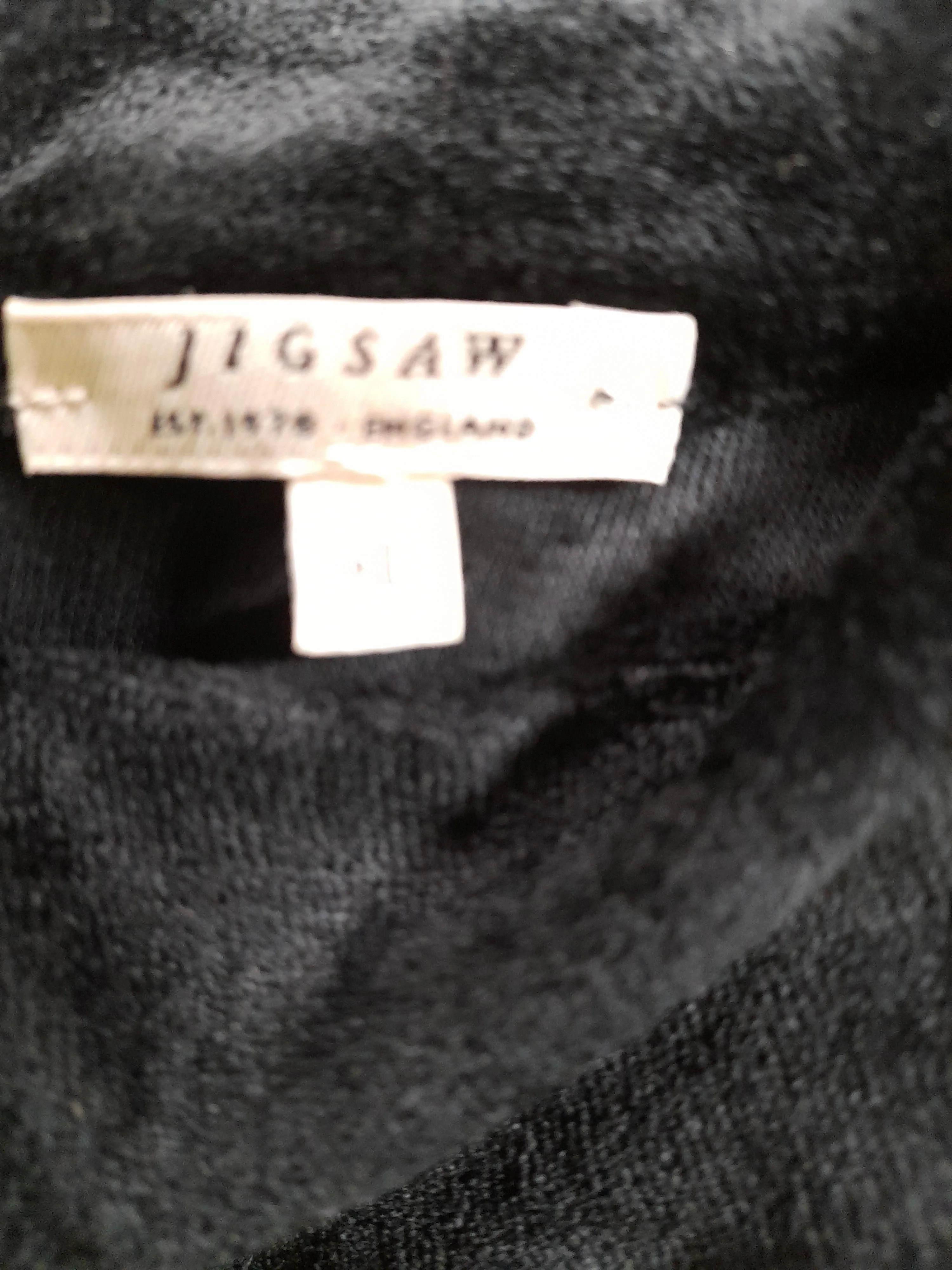 Jigsaw Women's Top M Black Viscose with Cotton Long Sleeve High Neck Basic - Image 5