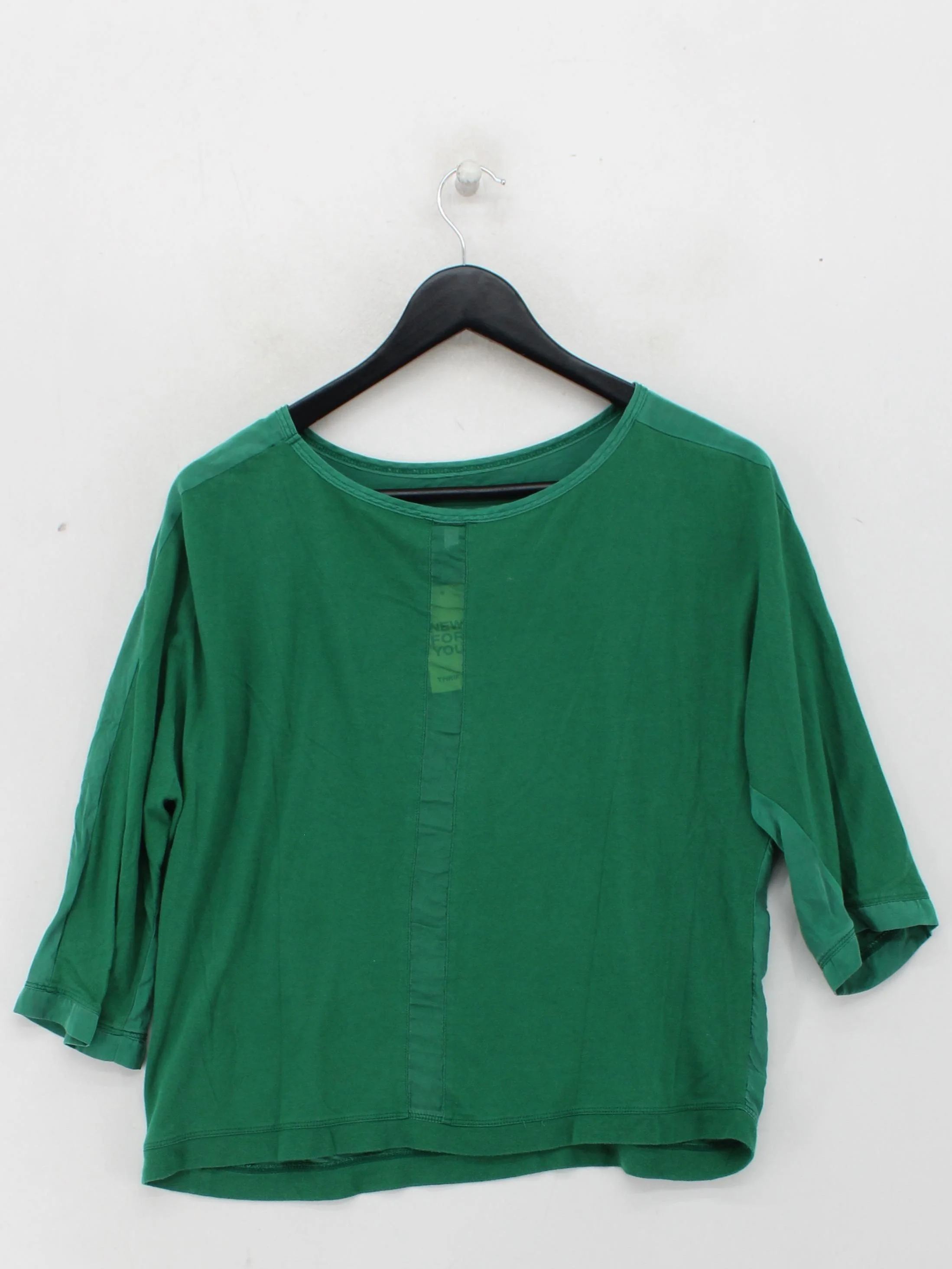 Jigsaw Women's Top M Green Silk with Cotton, Lyocell Modal Basic - Image 2