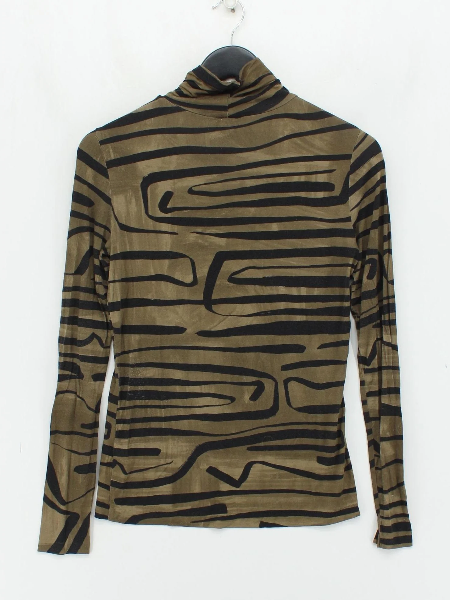Jigsaw Women's Top S Brown Viscose with Elastane Long Sleeve Roll Neck Basic - Image 2