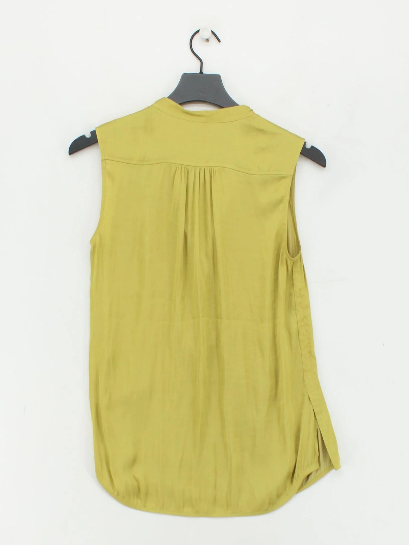 Jigsaw Women's Top UK 8 Green 100% Polyester Sleeveless V-Neck Basic - Image 2