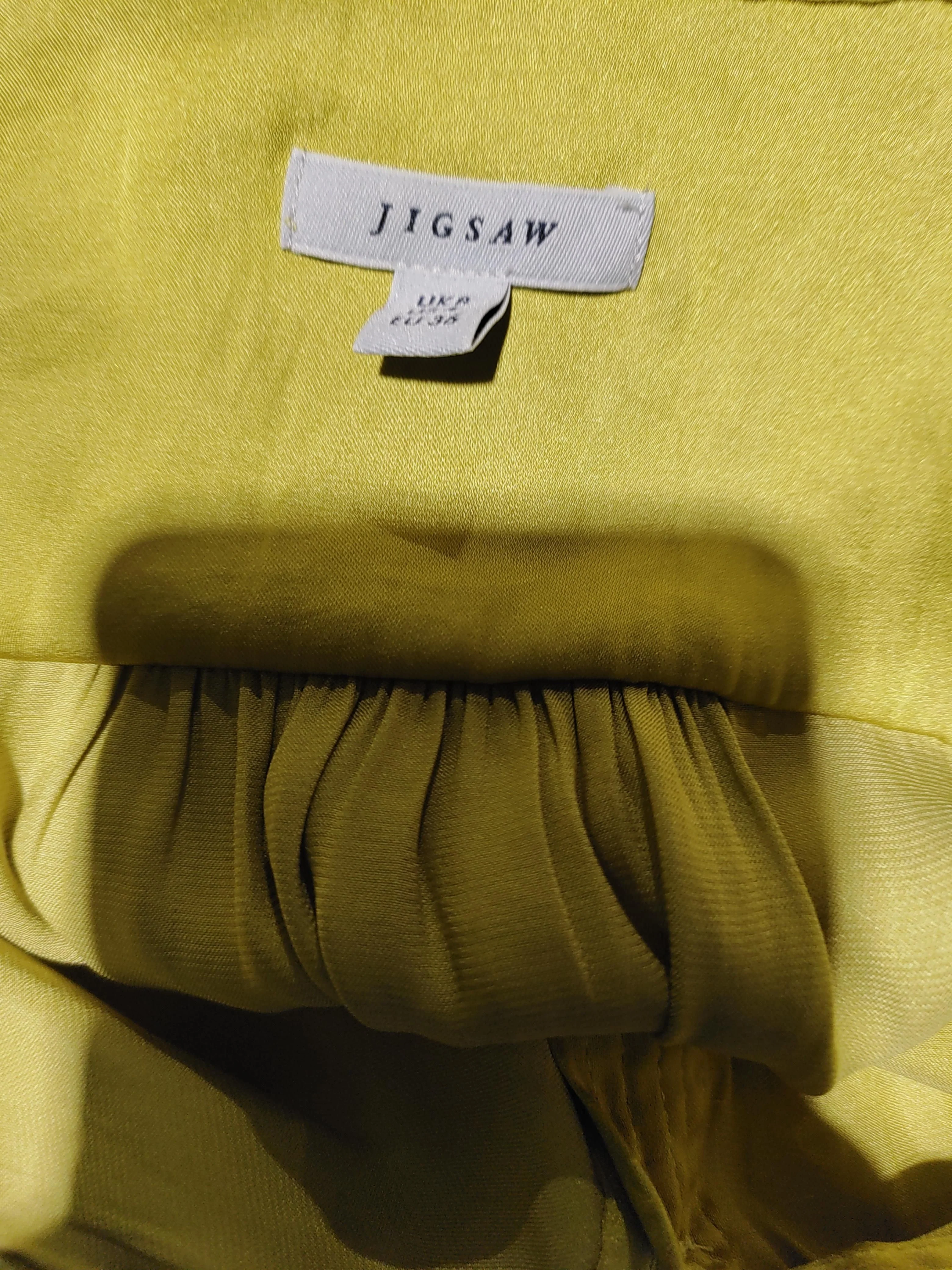 Jigsaw Women's Top UK 8 Green 100% Polyester Sleeveless V-Neck Basic - Image 5