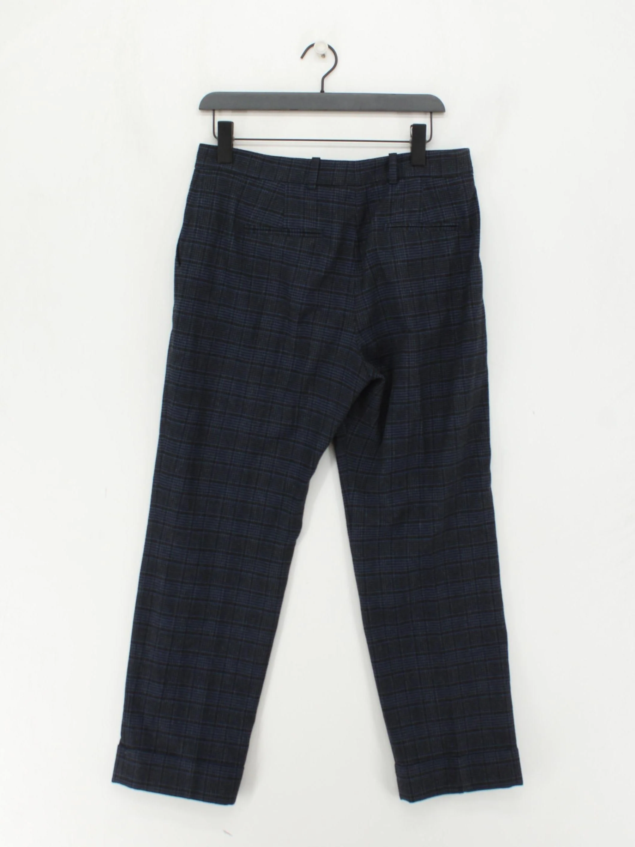 Jigsaw Women's Trousers M Blue Wool with Polyester, Elastane Chino - Image 2
