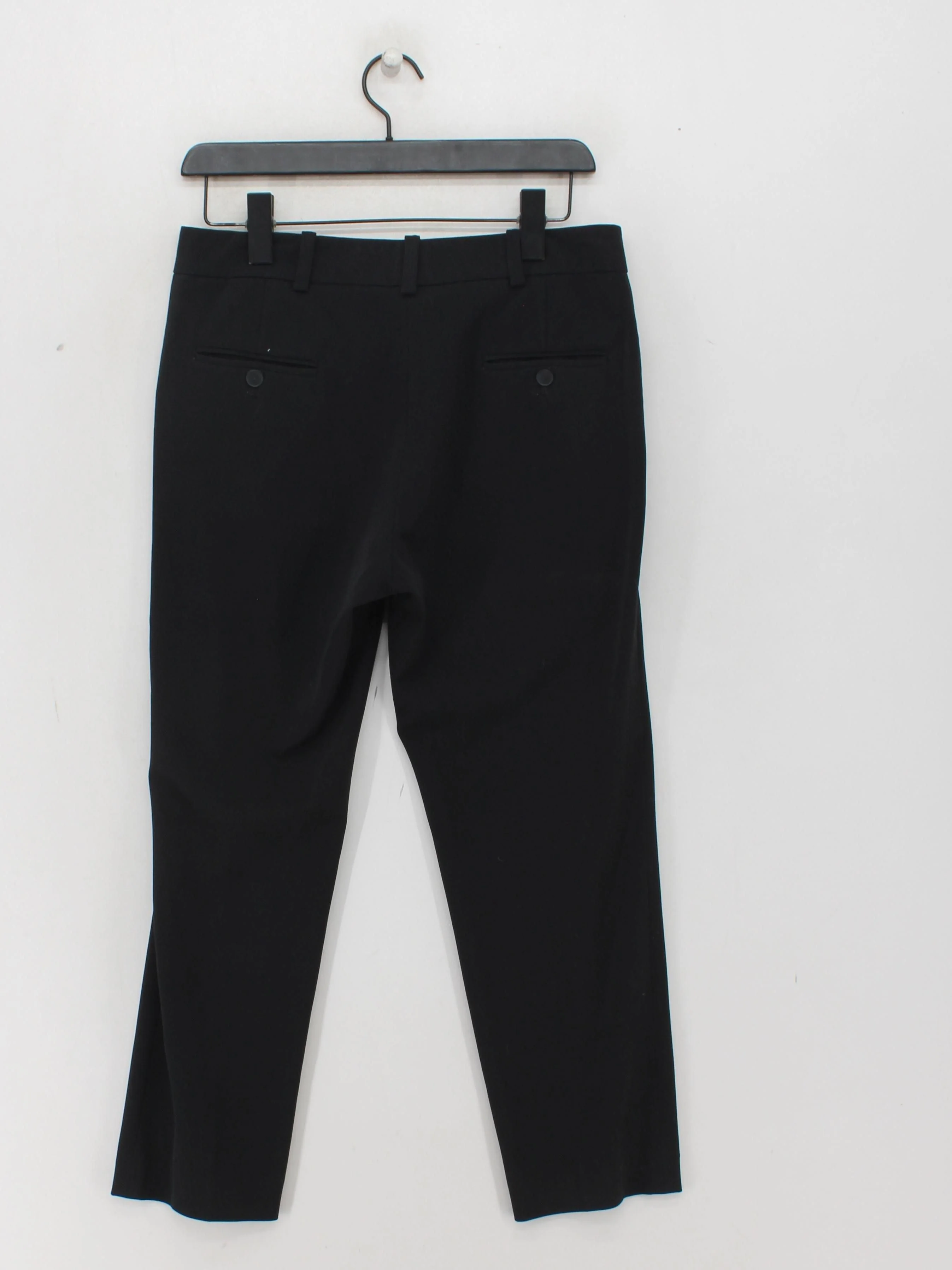 Jigsaw Women's Trousers UK 10 Black 100% Other Tapered Cropped - Image 2