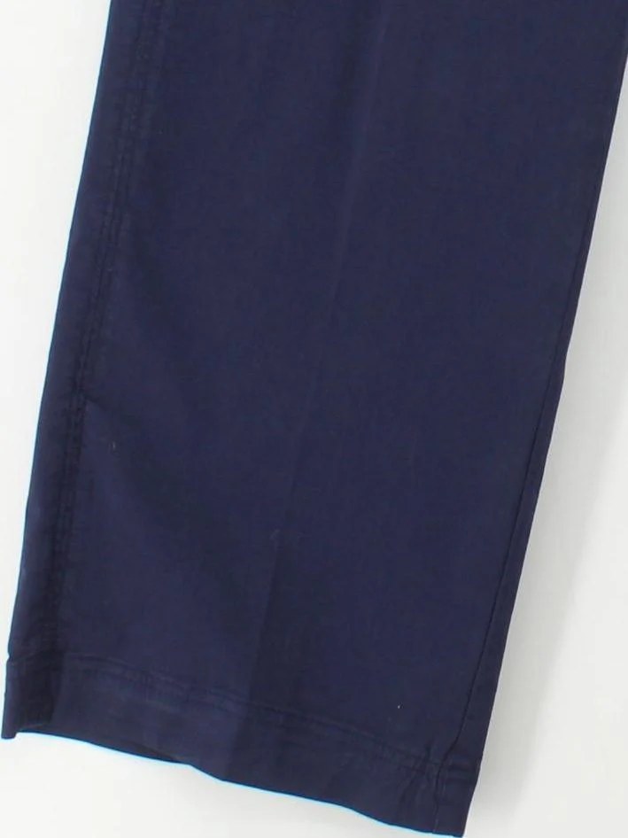 Jigsaw Women's Trousers UK 10 Blue Cotton with Elastane Wide-Leg Cropped - Image 4