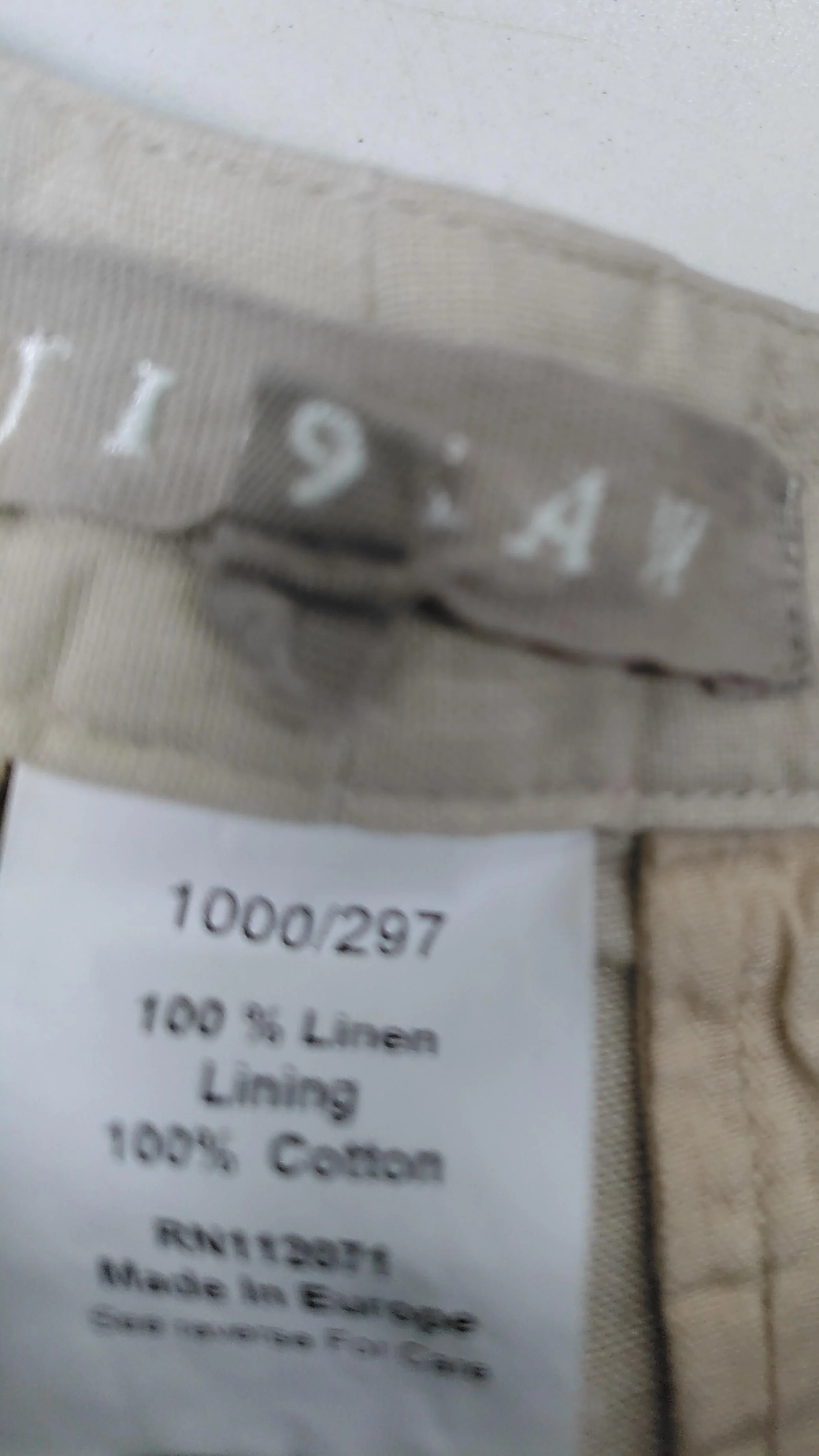 Jigsaw Women's Trousers UK 10 Cream Linen with Cotton Wide-Leg Chino - Image 6