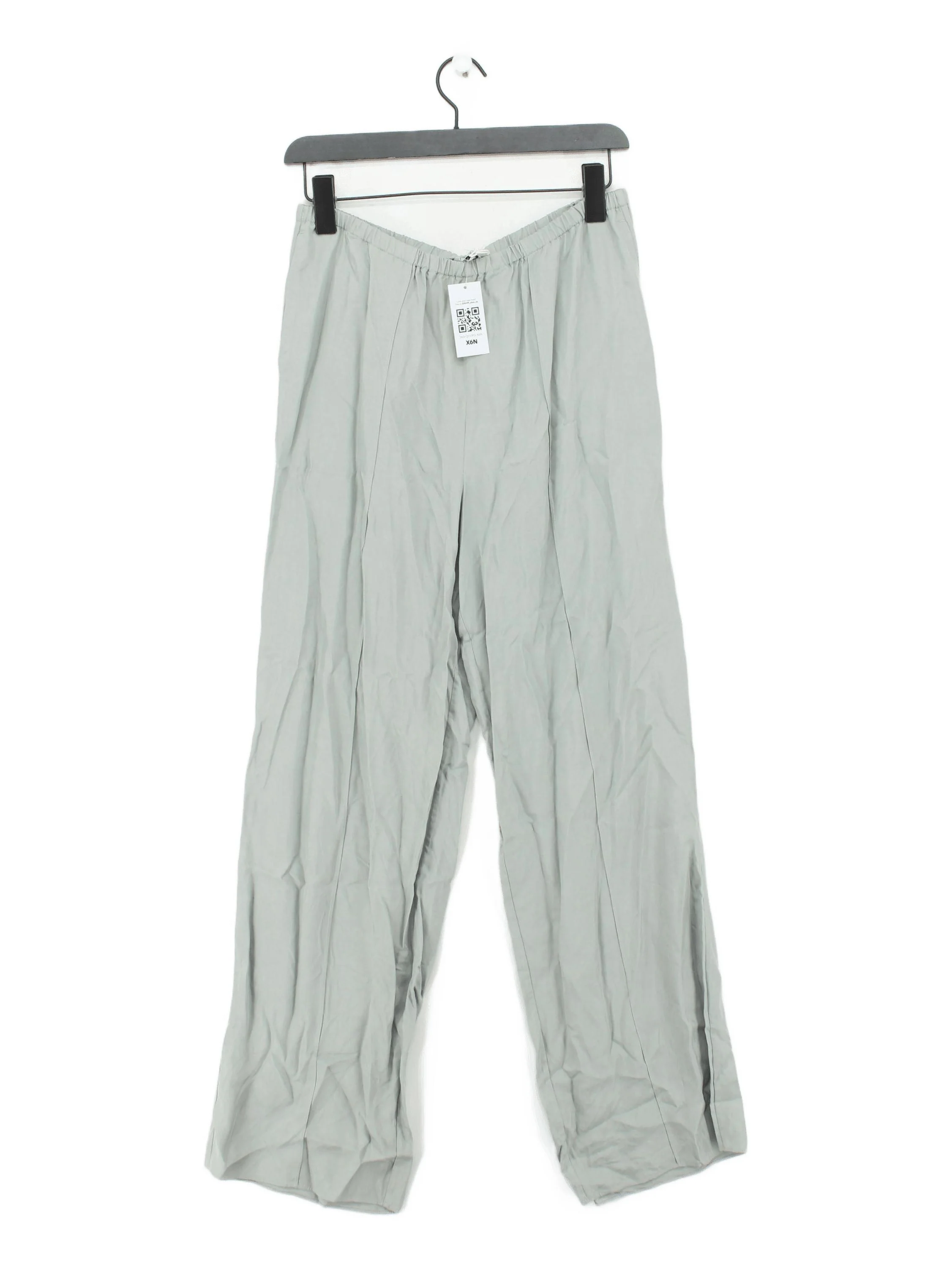 Jigsaw Women's Trousers UK 10 Grey 100% Viscose Wide-Leg Chino New with tags