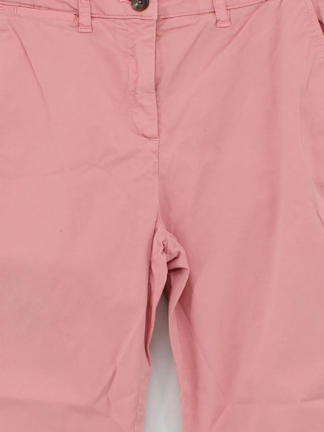 Jigsaw Women's Trousers UK 10 Pink Cotton with Elastane Tapered Chino - Image 3