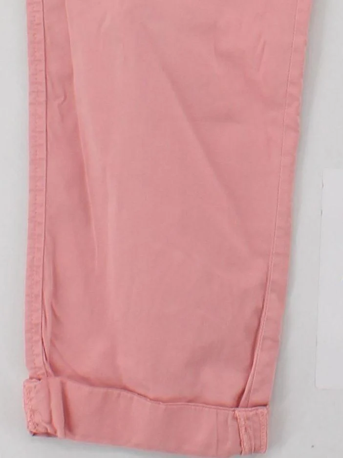 Jigsaw Women's Trousers UK 10 Pink Cotton with Elastane Tapered Chino - Image 4