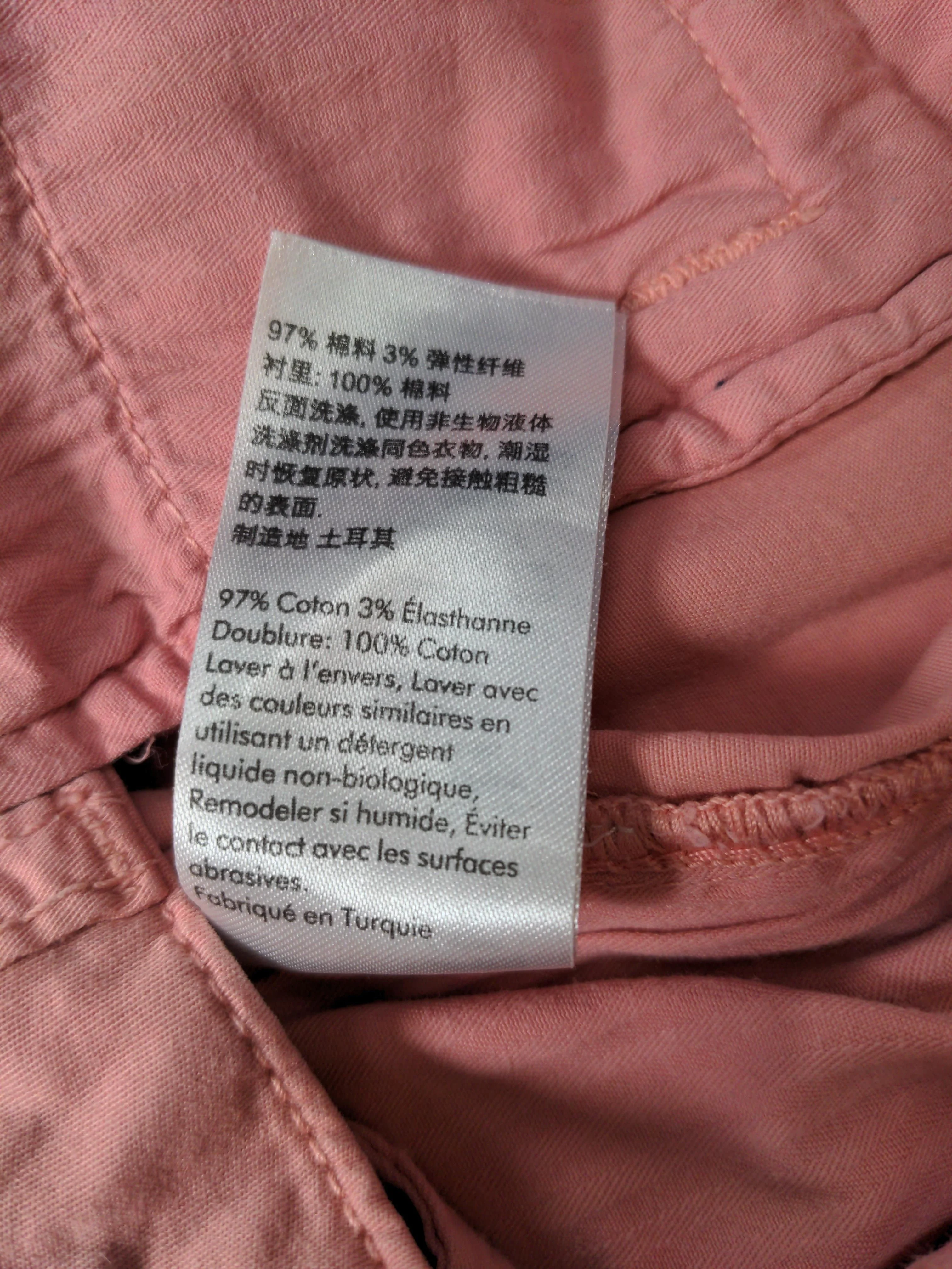 Jigsaw Women's Trousers UK 10 Pink Cotton with Elastane Tapered Chino - Image 6