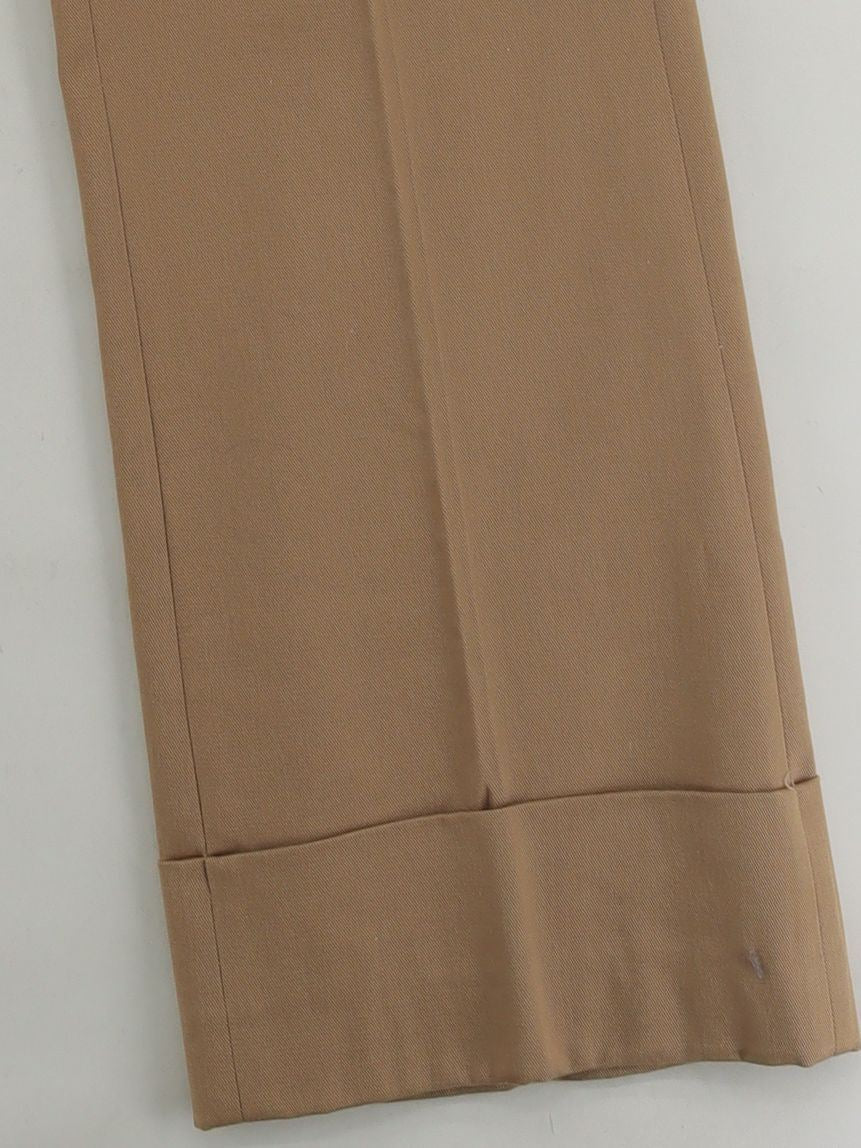 Jigsaw Women's Trousers UK 10 Tan 100% Cotton Wide-Leg Chino - Image 4