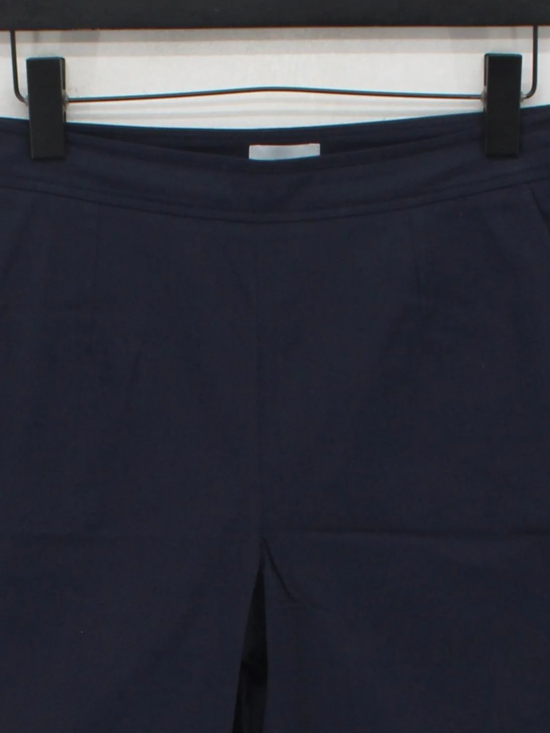 Jigsaw Women's Trousers UK 12 Blue Cotton with Viscose, Elastane Tapered Chino - Image 3