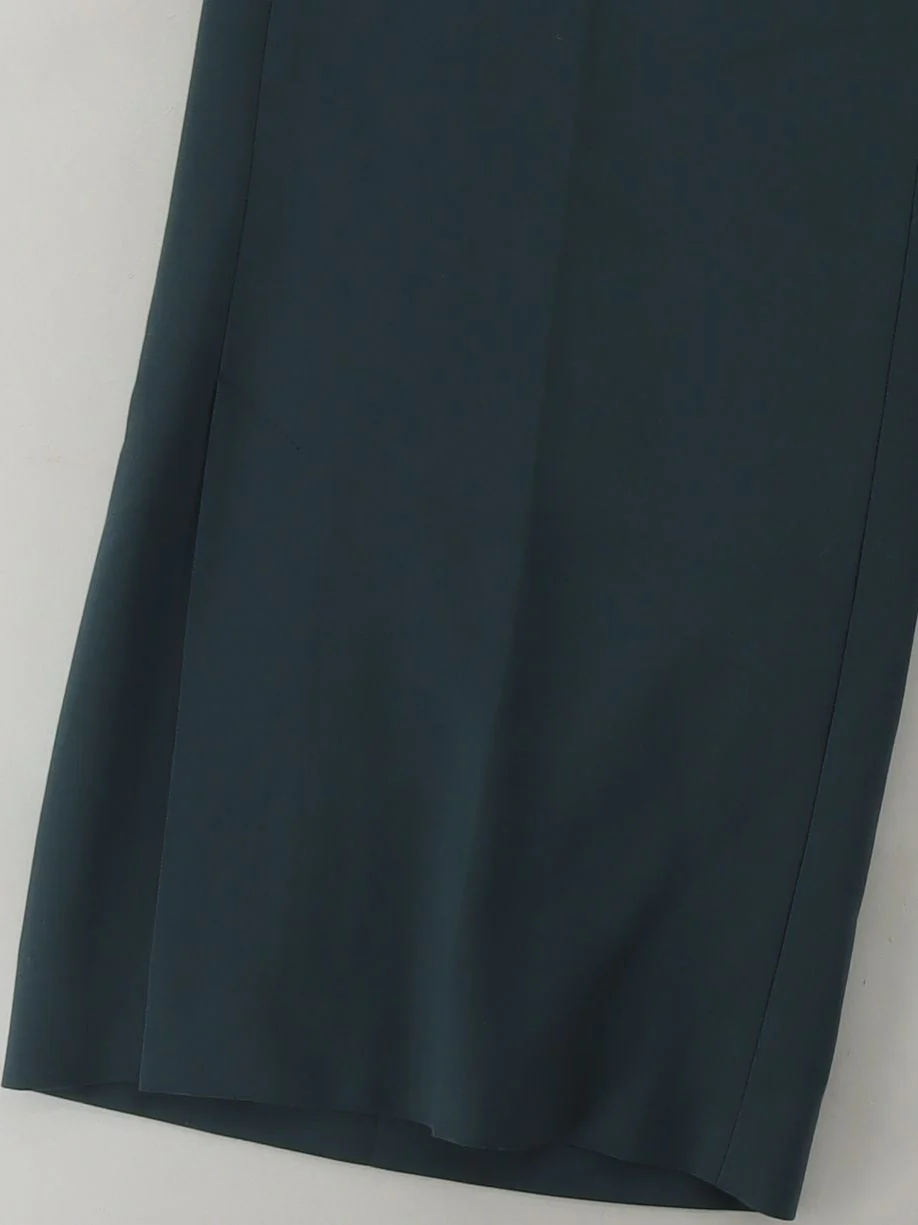 Jigsaw Women's Trousers UK 12 Green Polyester with Viscose, Elastane Cropped - Image 4