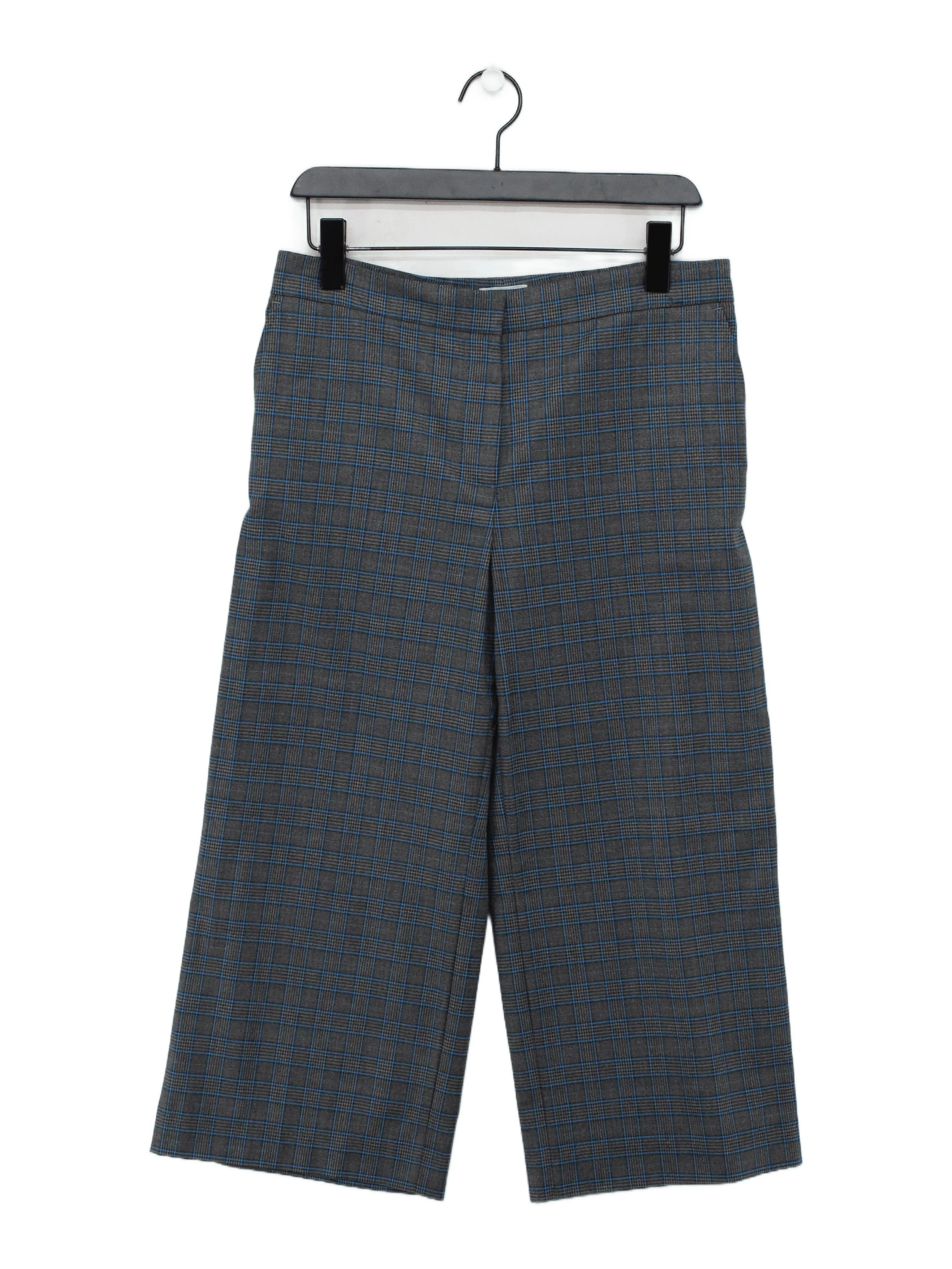 Jigsaw Women's Trousers UK 12 Grey Viscose with Polyester, Elastane Cropped