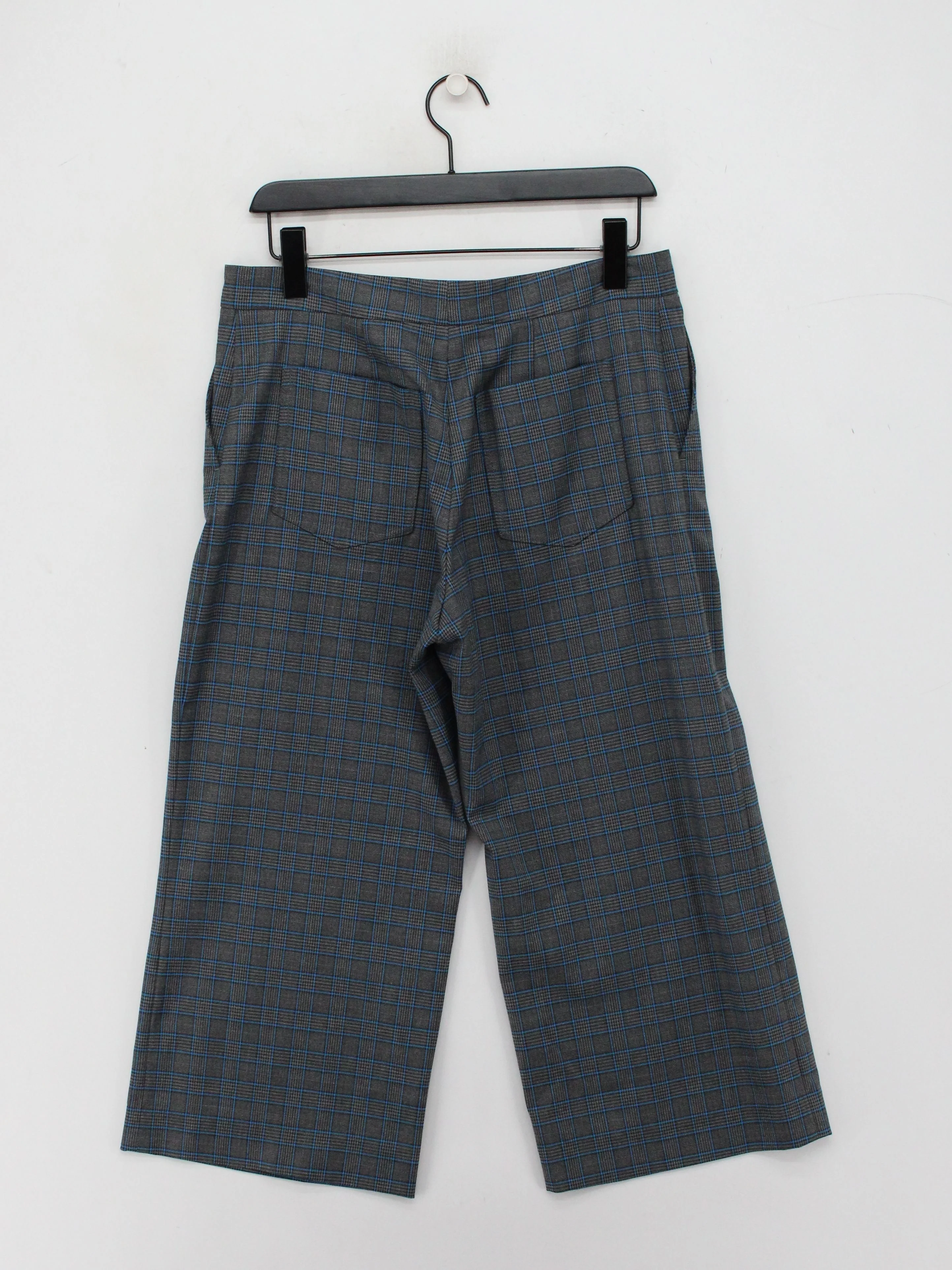 Jigsaw Women's Trousers UK 12 Grey Viscose with Polyester, Elastane Cropped - Image 2