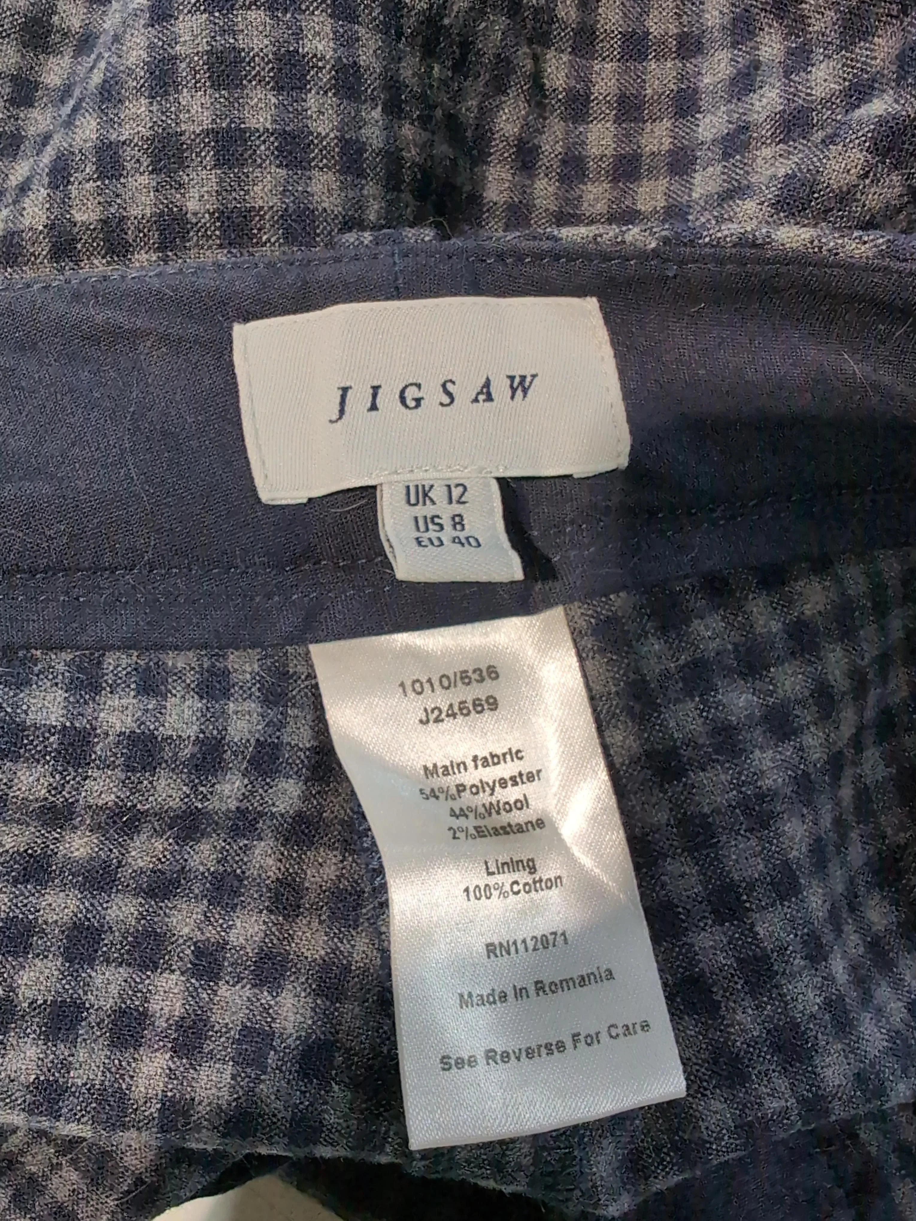 Jigsaw Women's Trousers UK 12 Multi Polyester with Wool, Elastane Chino - Image 5