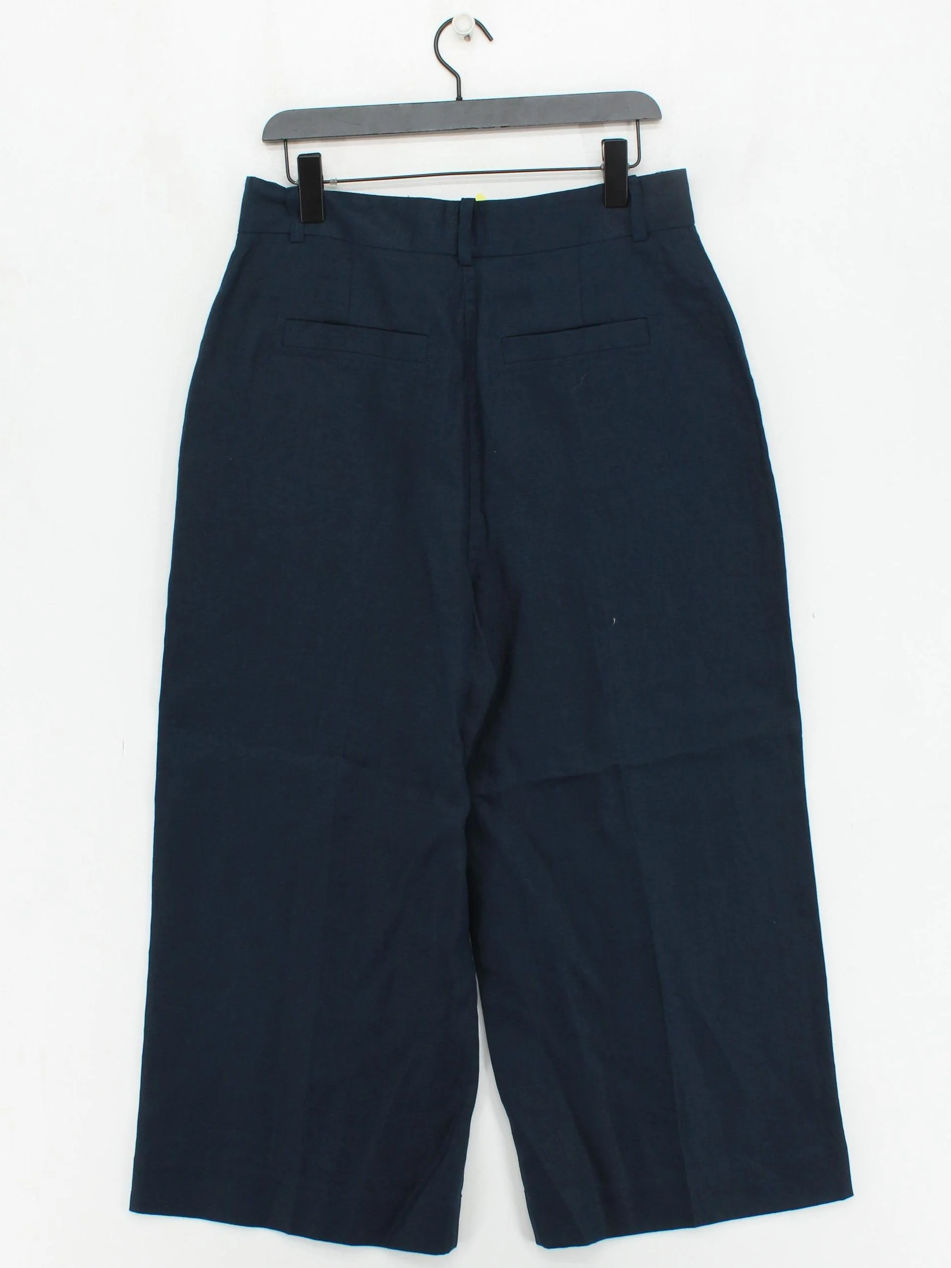 Jigsaw Women's Trousers UK 14 Blue 100% Linen Wide-Leg Capri New with tags - Image 2