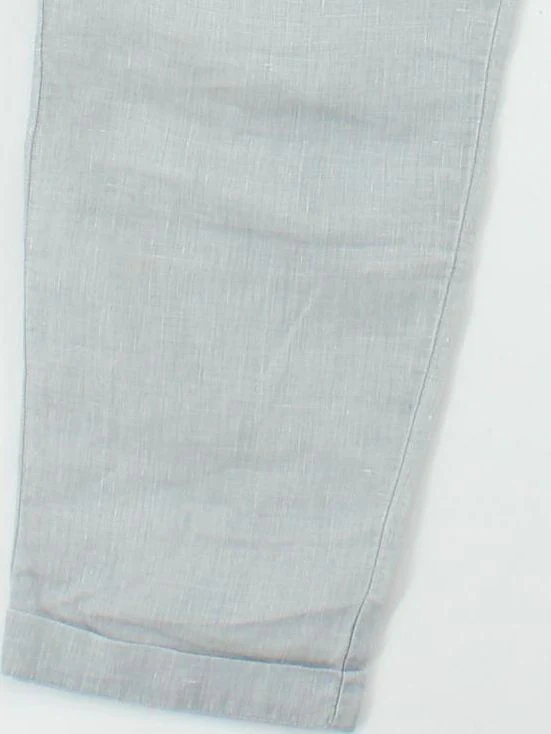 Jigsaw Women's Trousers UK 6 Grey 100% Linen Tapered Cropped - Image 4