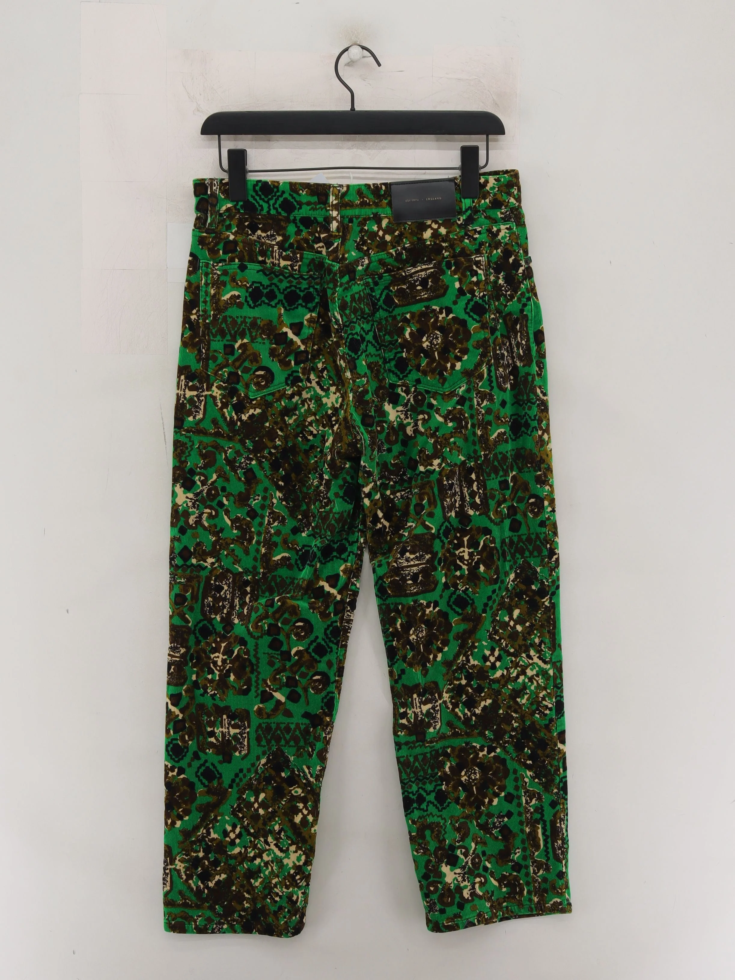 Jigsaw Women's Trousers W 30 in Green Cotton with Viscose, Elastane Cropped - Image 2