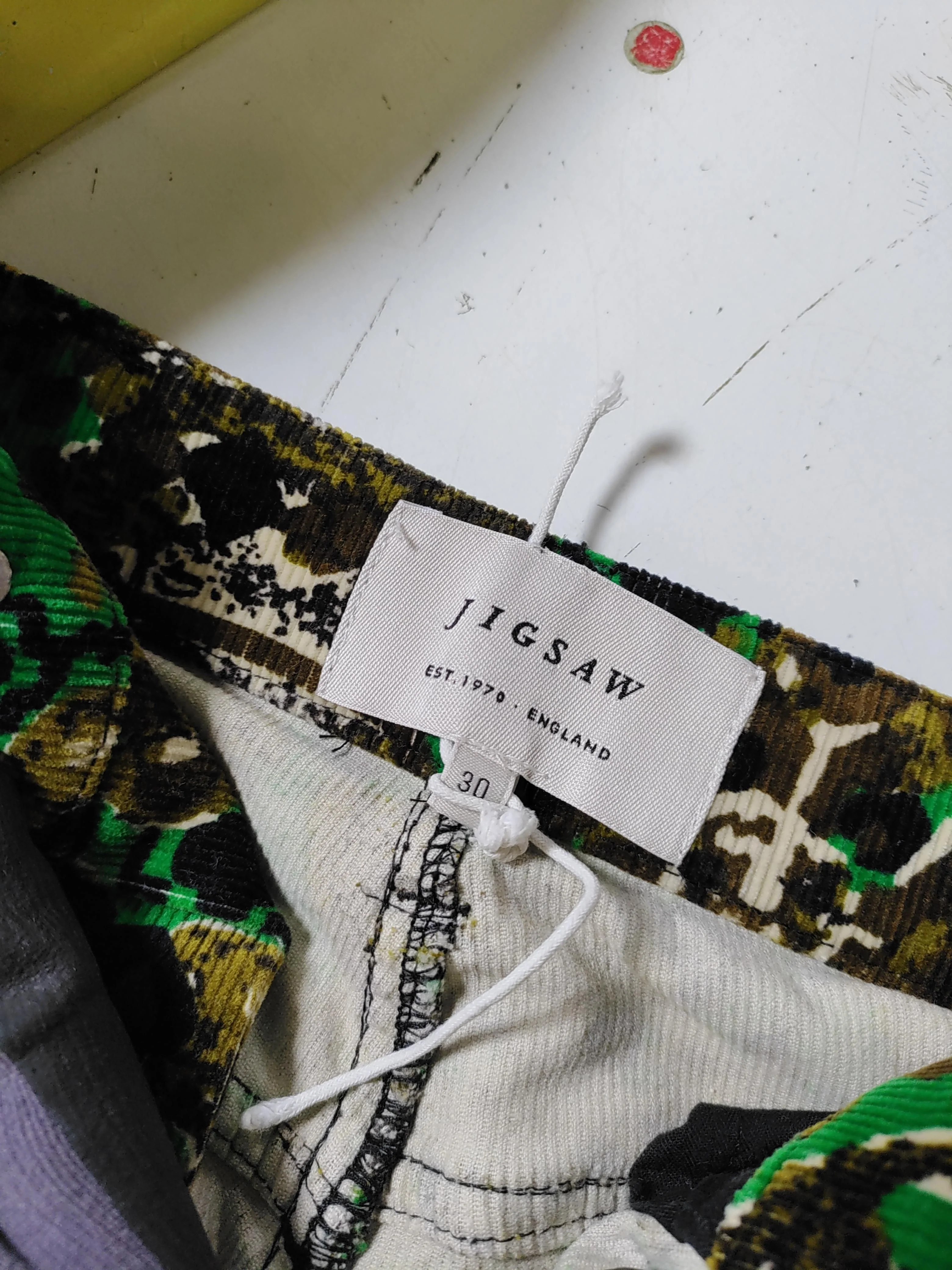 Jigsaw Women's Trousers W 30 in Green Cotton with Viscose, Elastane Cropped - Image 5