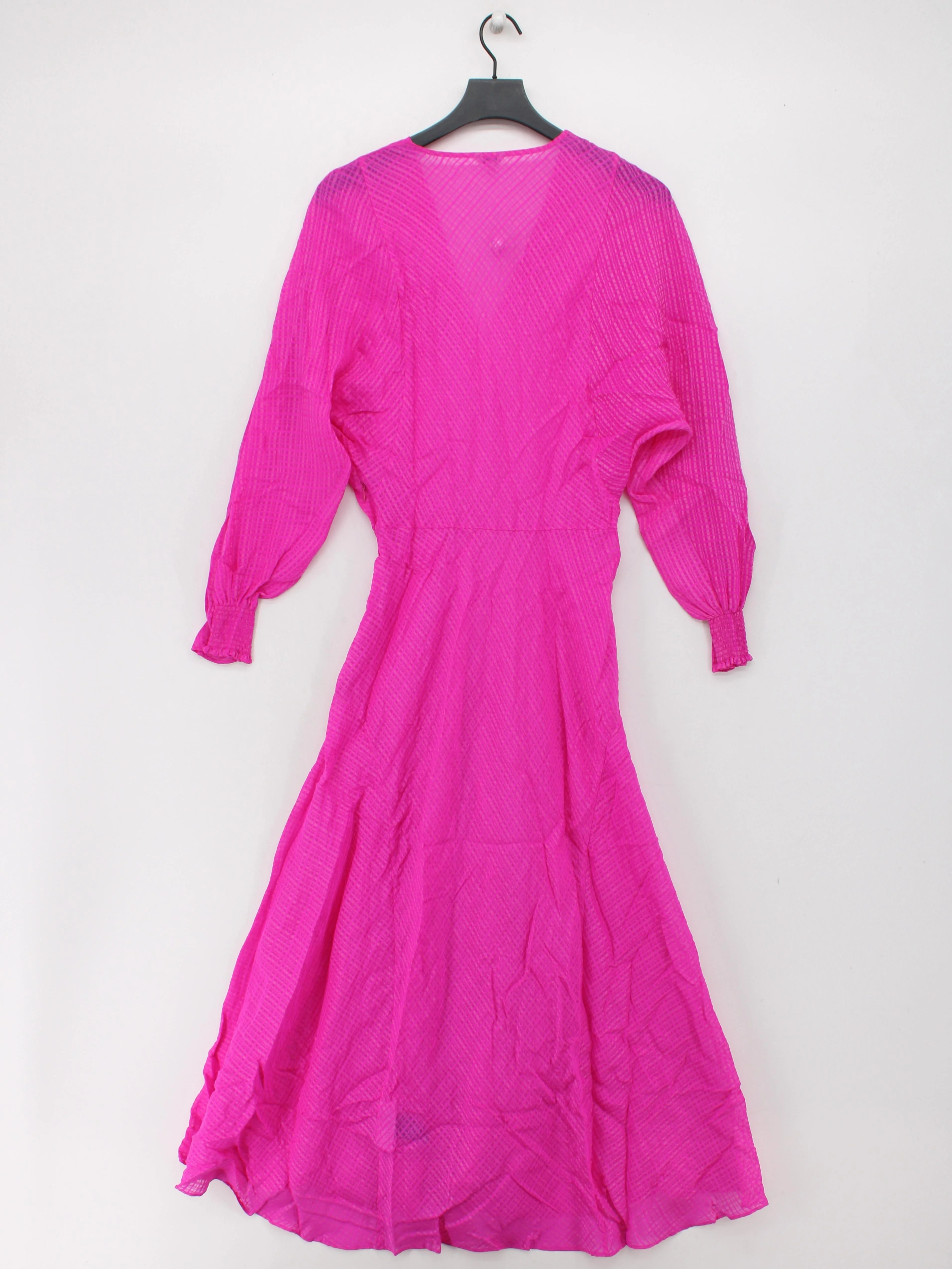 Jigsaw Wrap Midi Dress UK16 in Pink RRP £295 - Image 3