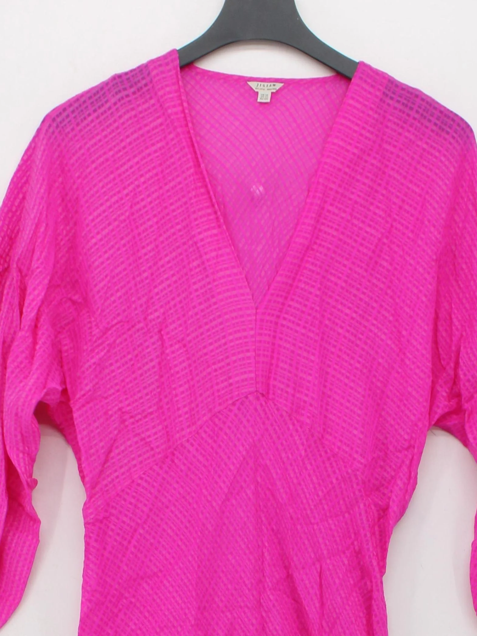 Jigsaw Wrap Midi Dress UK16 in Pink RRP £295 - Image 4