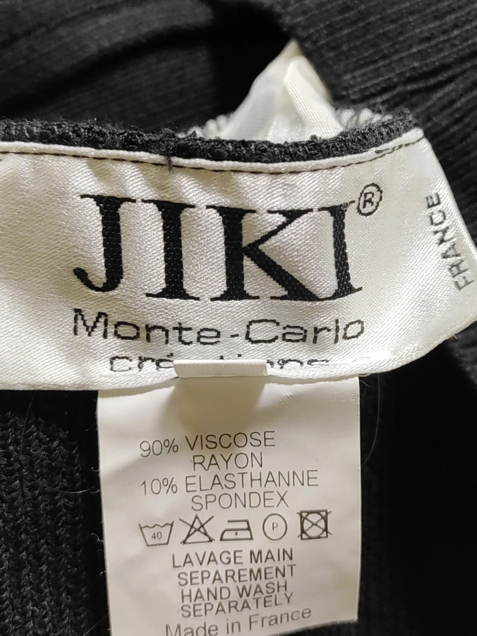 Jiki Monte-Carlo Creations Women's Top UK 12 White Viscose with Elastane Basic - Image 5